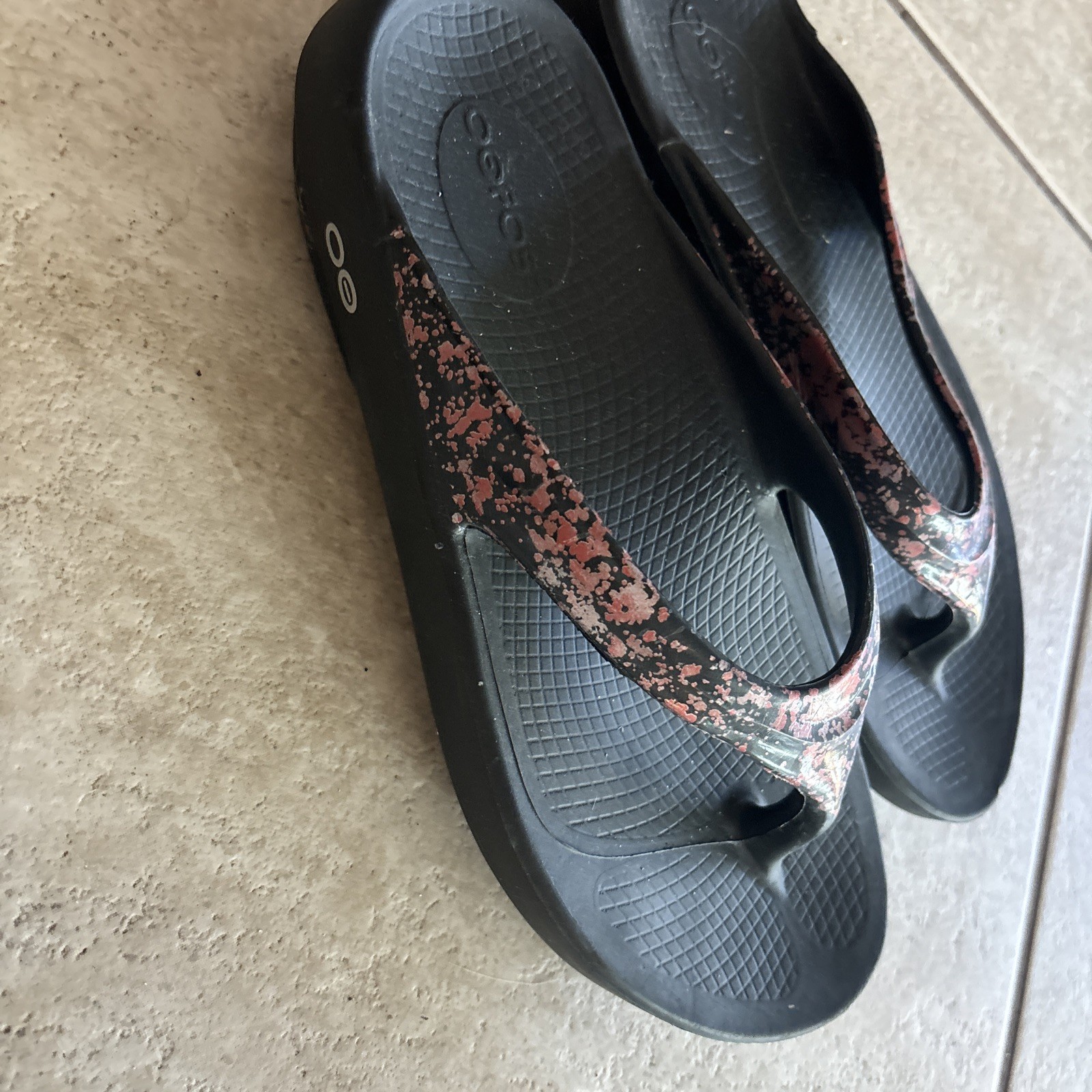 OOFOS OOlala Ltd Edition Bellini Splash Recovery Flip Flop Thong Sandal Women 10