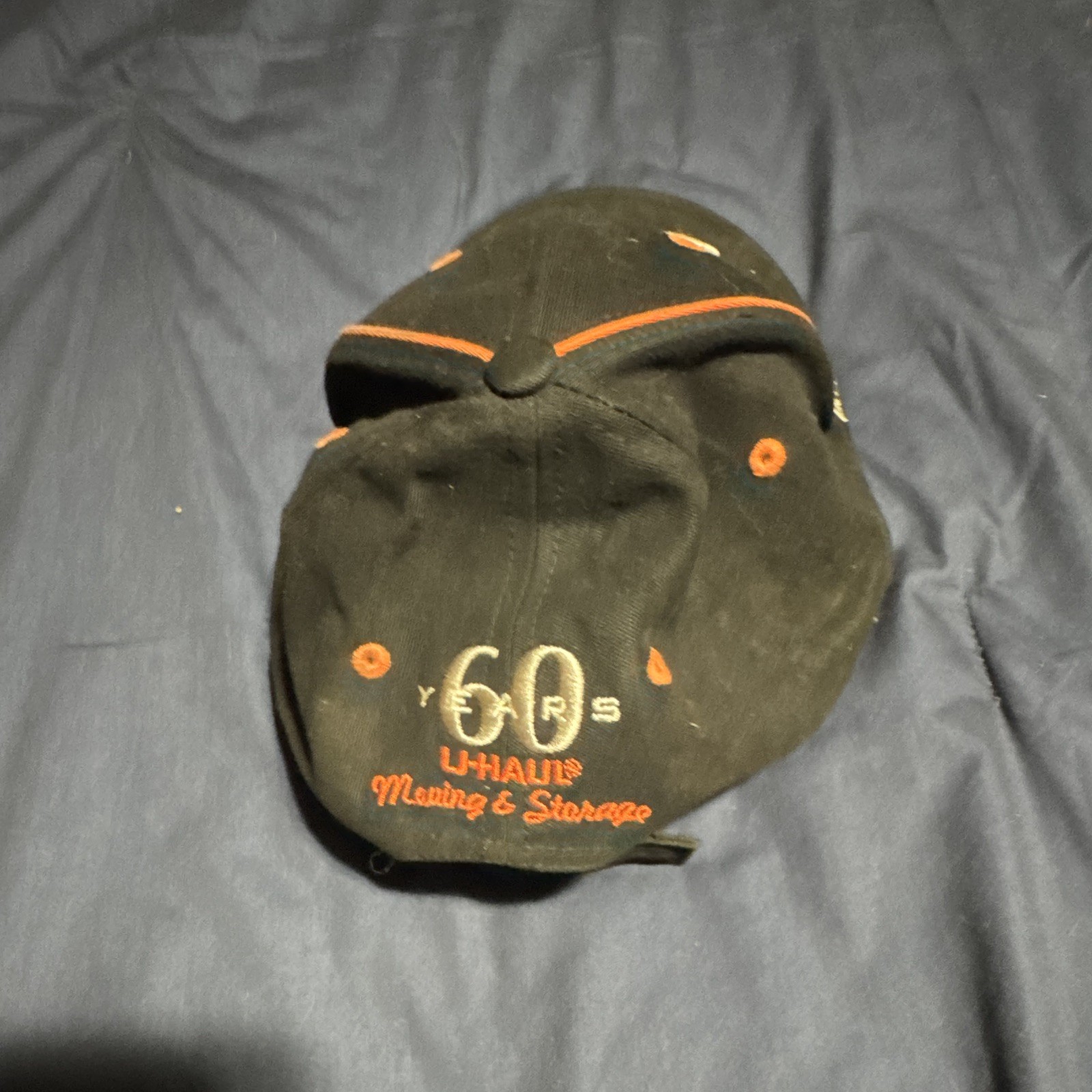 U-Haul Rental Trailers 60 Years Adjustable Black/Orange Baseball Cap, One Size