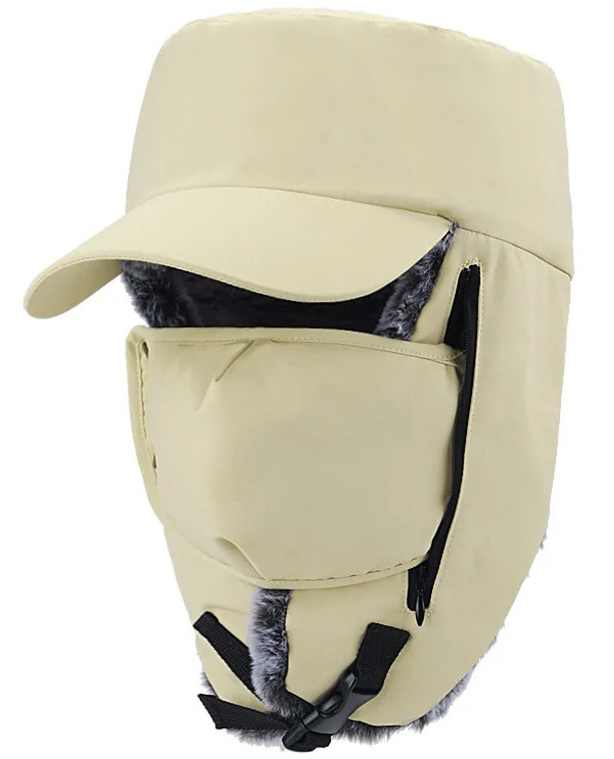 Winter 3 in 1 Thermal Fleece Lined Ski Hat with Ear Flap Full Face Warmer Cover