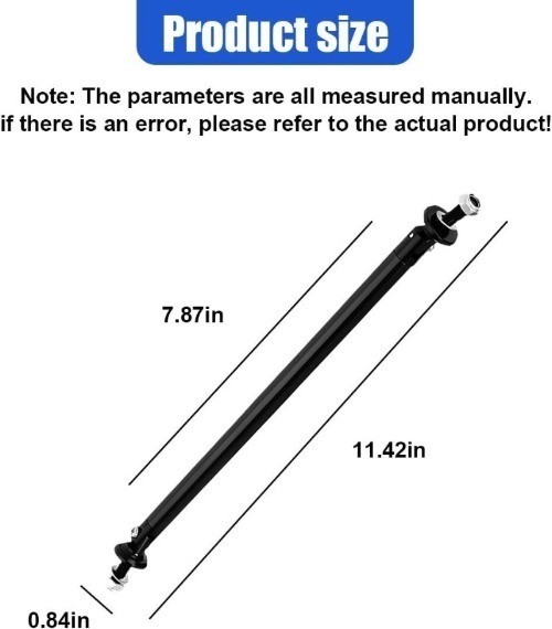 2PCS 8″-11″ Adjustable Splitter Strut Rods, Automotive Front Bump Color: Black