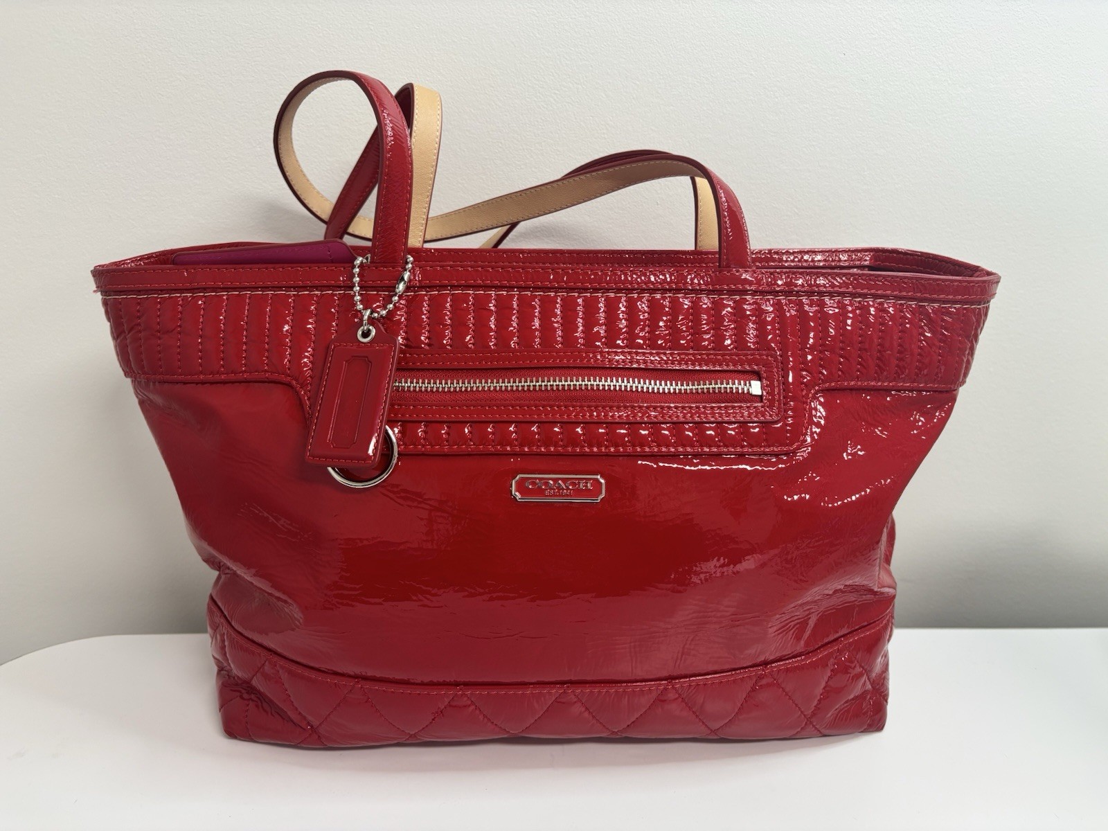 Coach Poppy Cherry Tote
