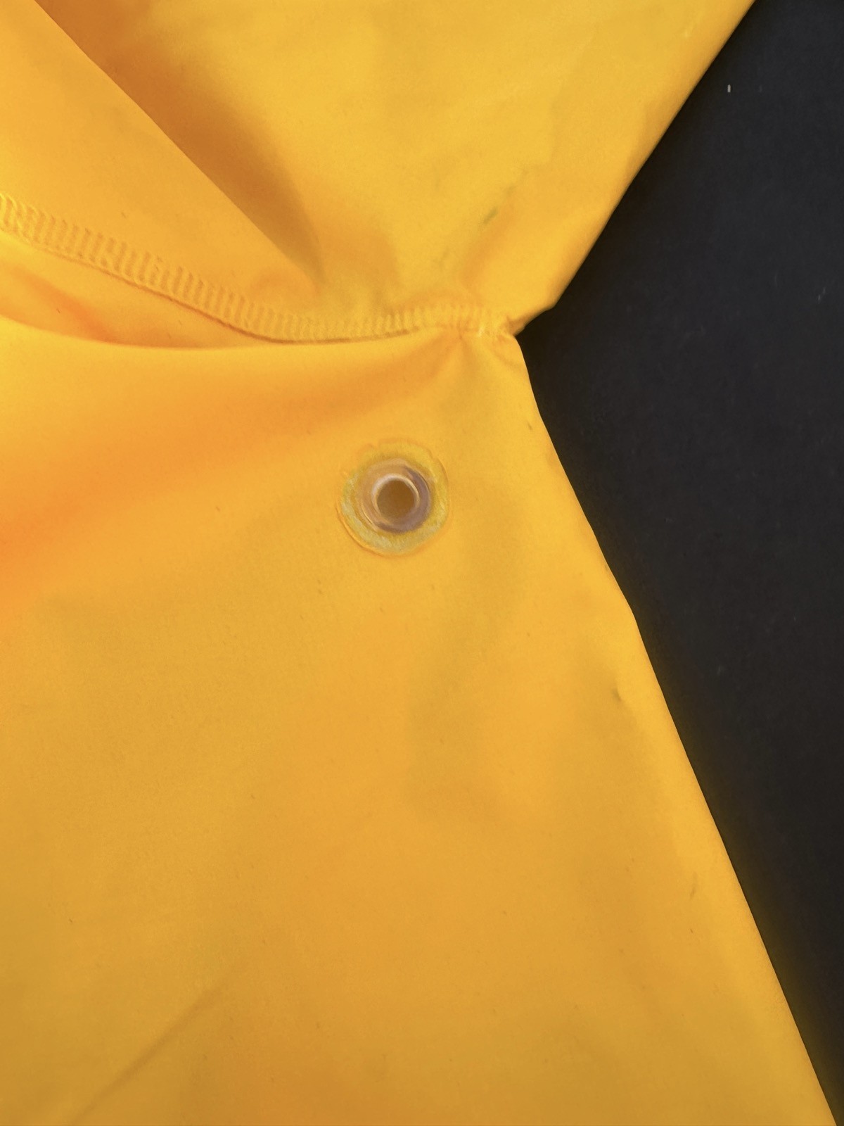 Unisex Yellow PVC Polyester Hooded Jacket Sowester Sea Jacket Labelled XL