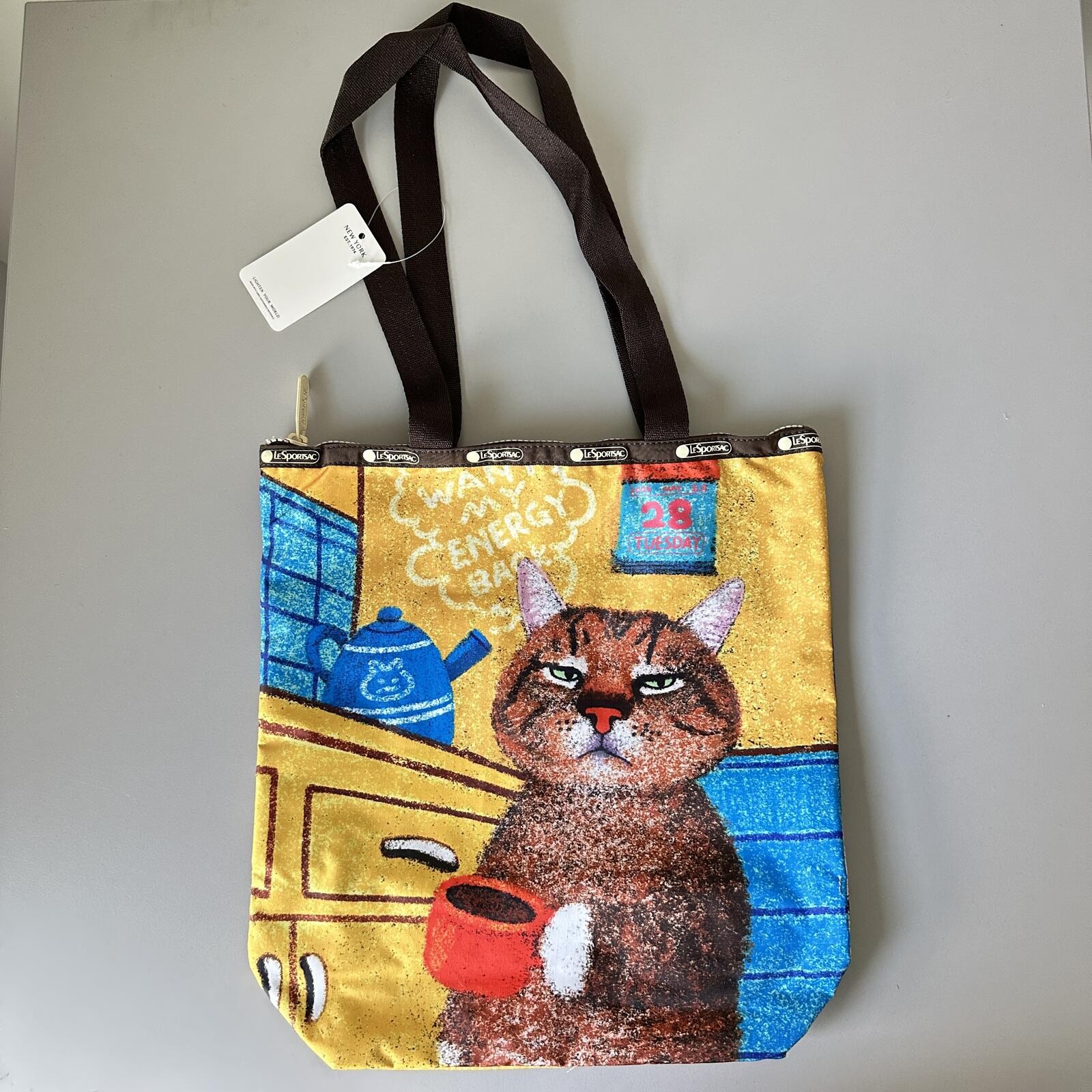 Lesportsac NewNew Cat Zipper Daily Tote NWT