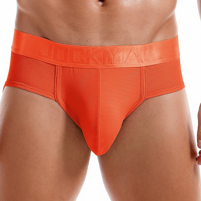 Sexy Men Sports Briefs Underwear Quick Dry Mesh Pouch Low-rise Panties Slip