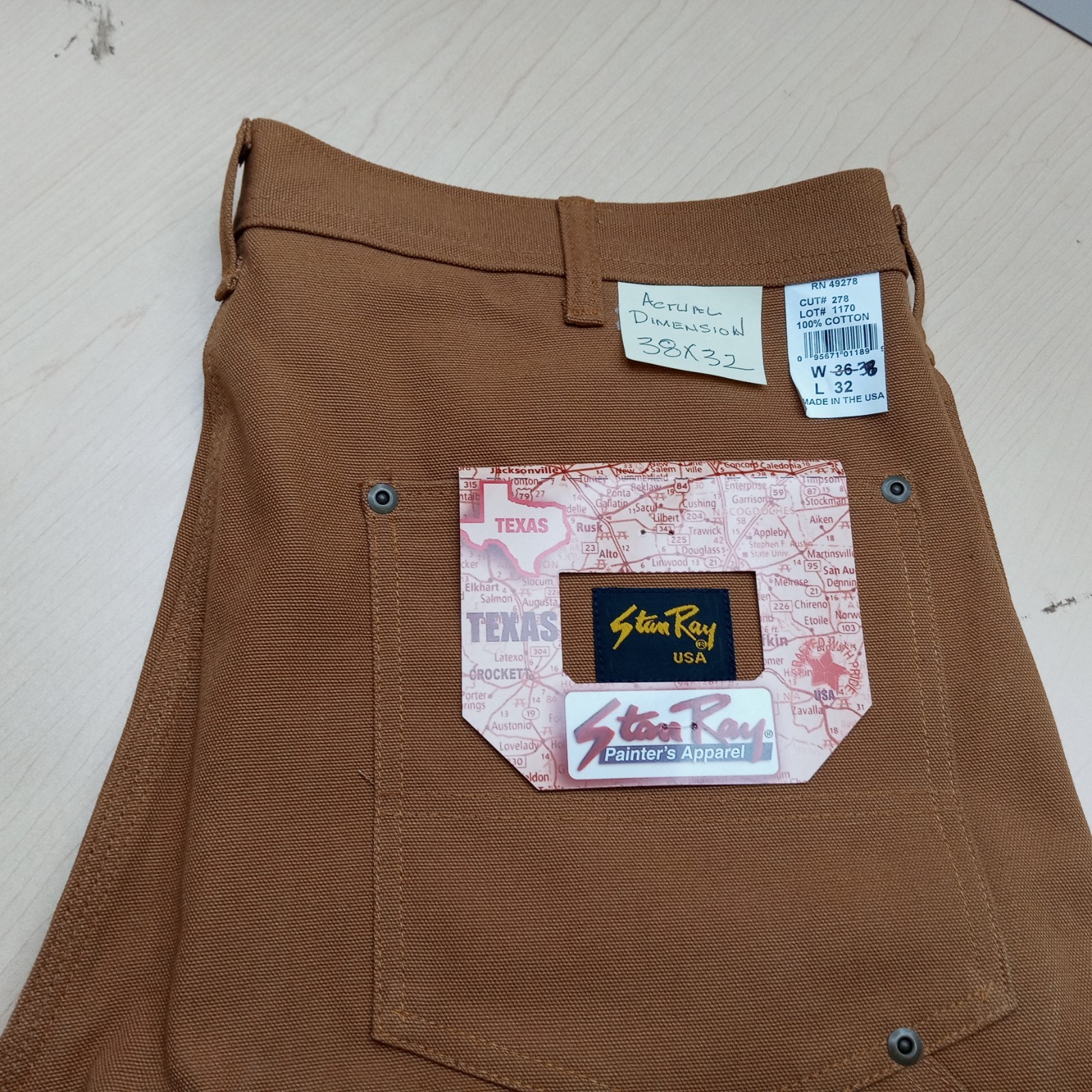 New Stan Ray Double Knee Carpenter Pants USA. Made In USA . 38×32