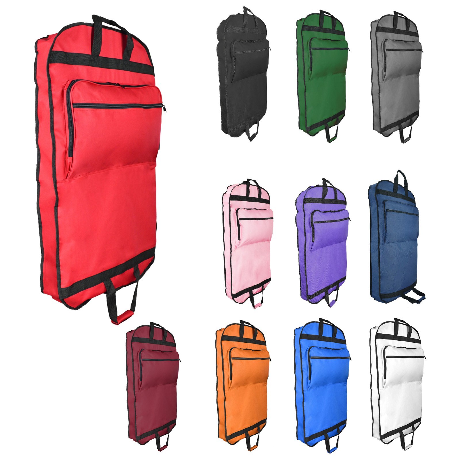 DALIX 39″ Business Garment Bag Clothing Suits Dresses Cover Foldable Blue Black