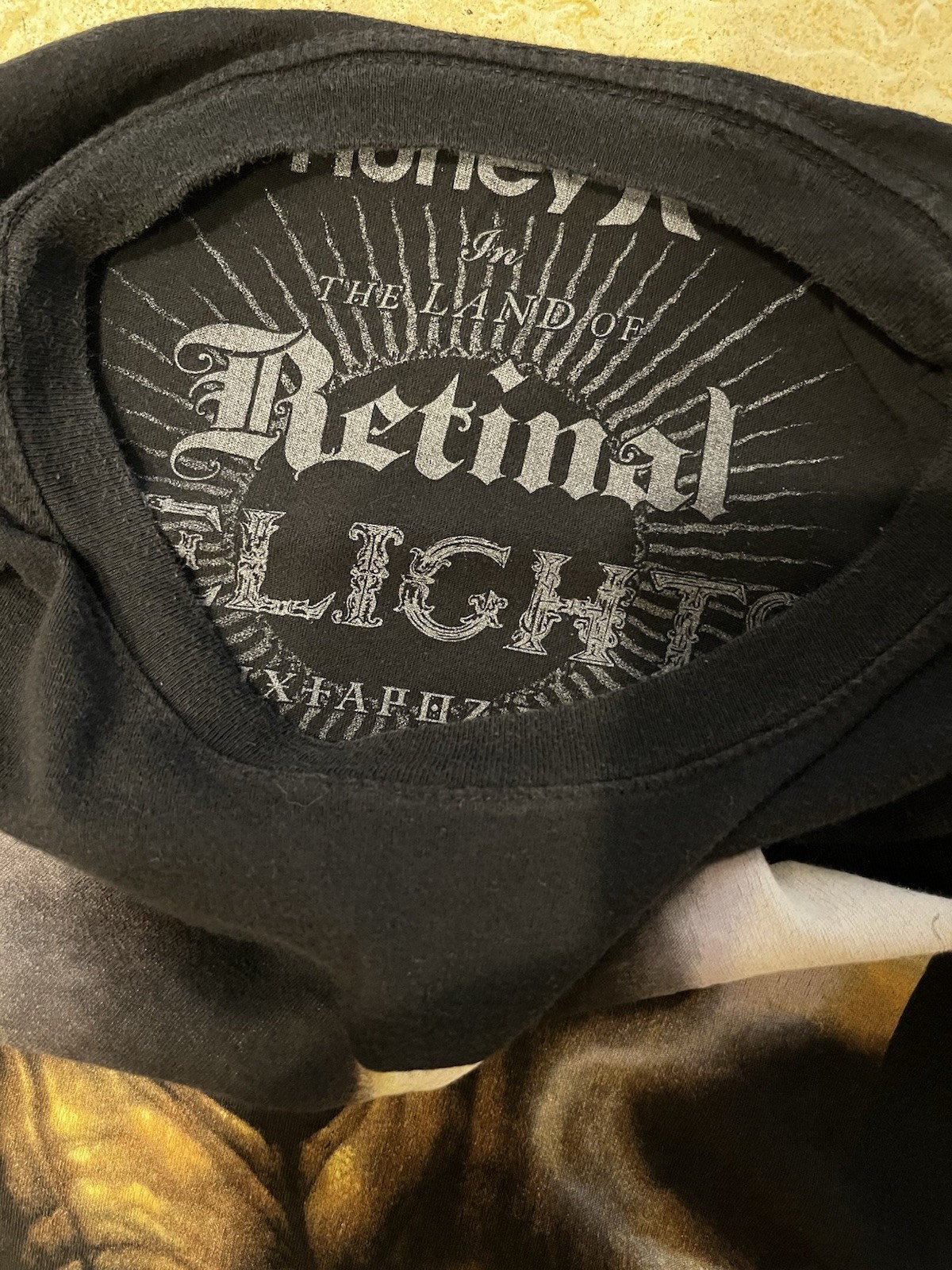 2010 RARE Hurley “Black Magick” artwork by Chet Zar Crew Neck Knit T-Shirt L