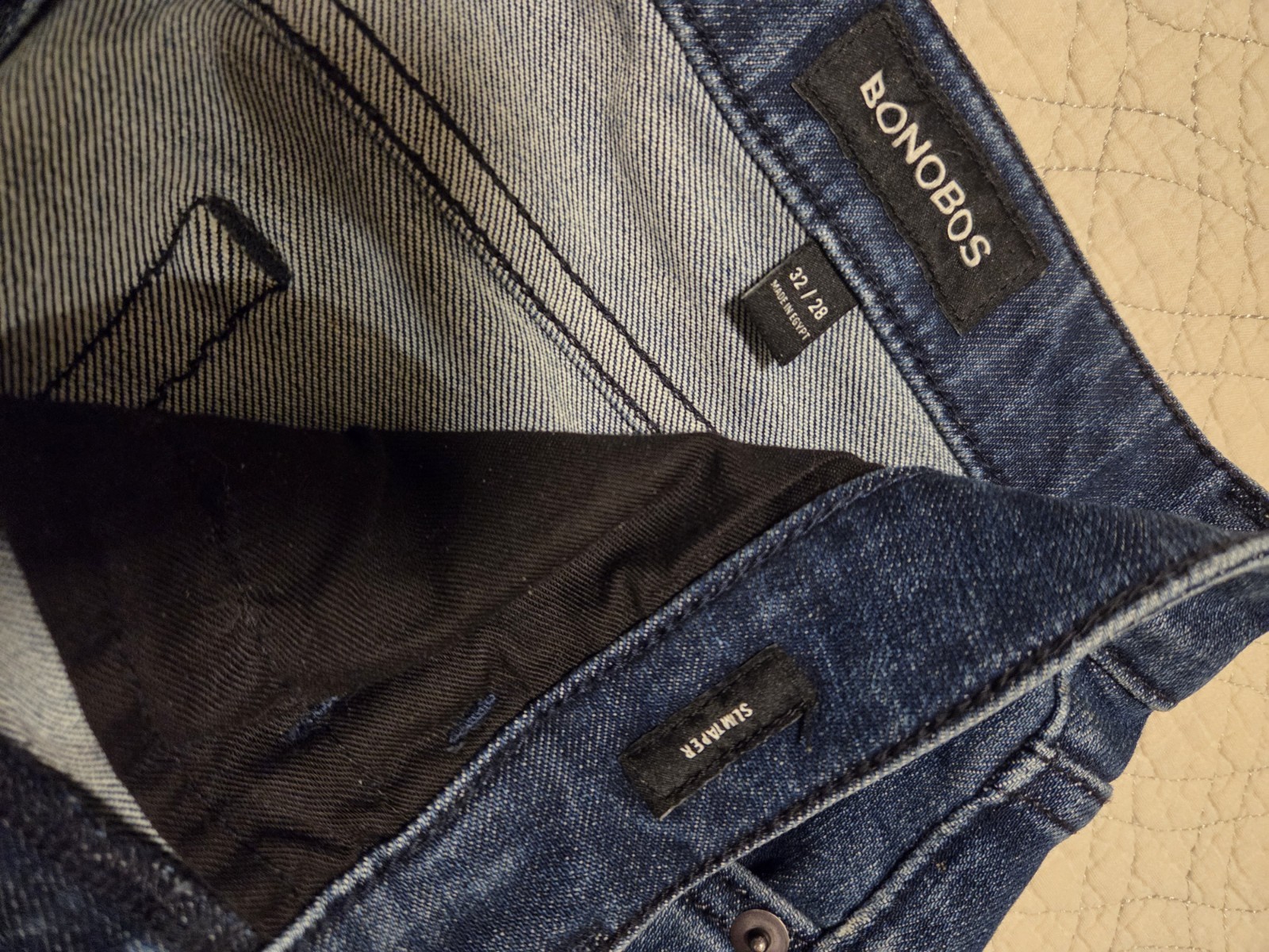 Bonobos Men’s Slim Fit Jeans 32×28 Medium Wash Blue