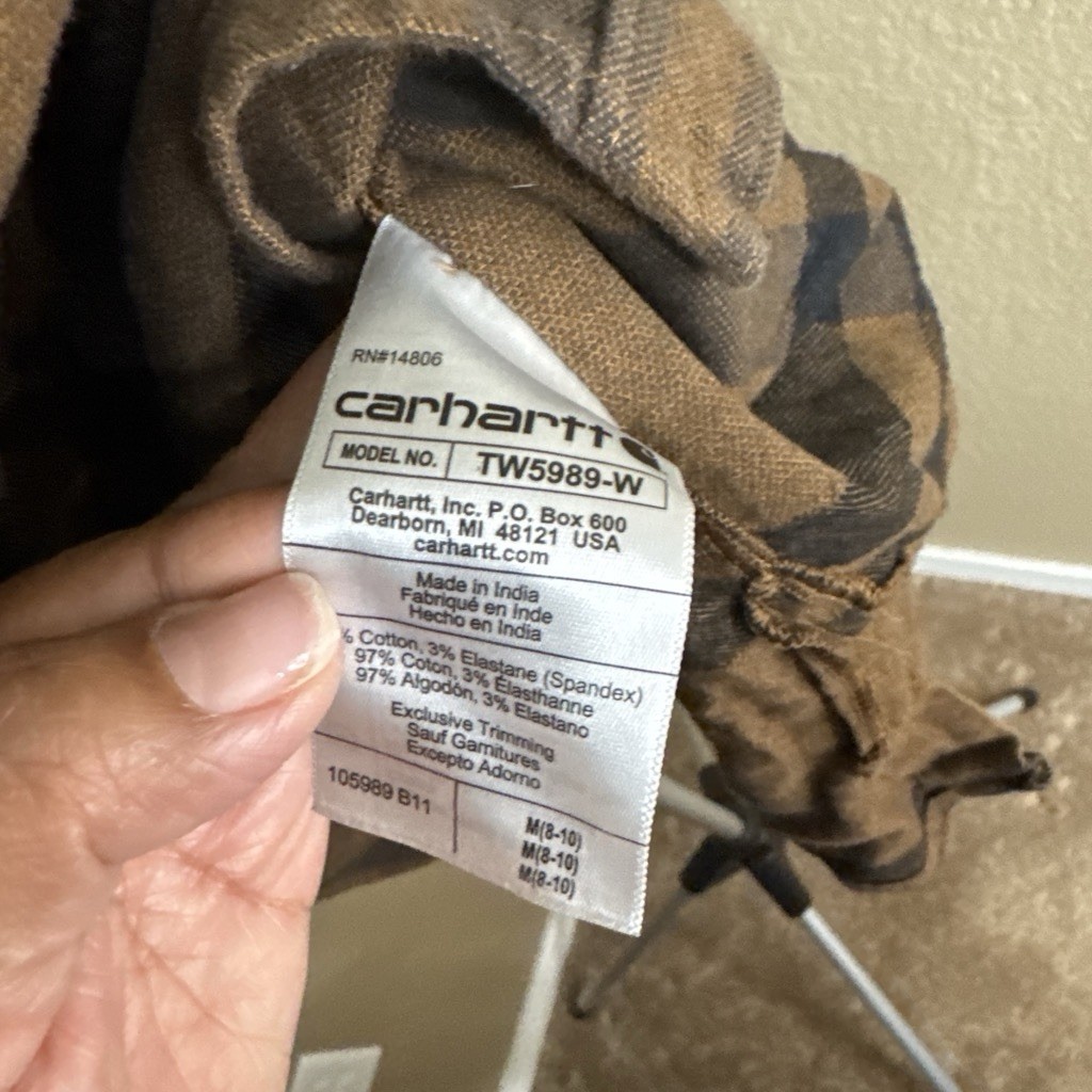 Carhartt Loose Fit Brown Plaid Flannel Shirt – Women’s Medium
