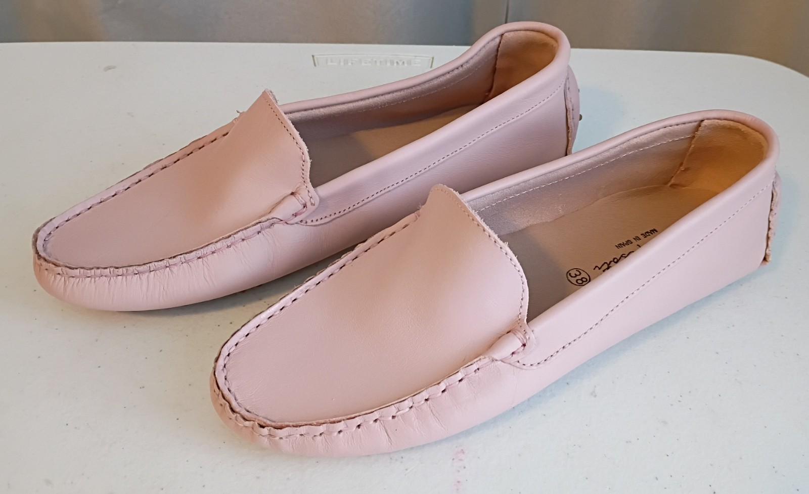 Women’s Enzo Tesoti Leather Driving Moccasins Size 38