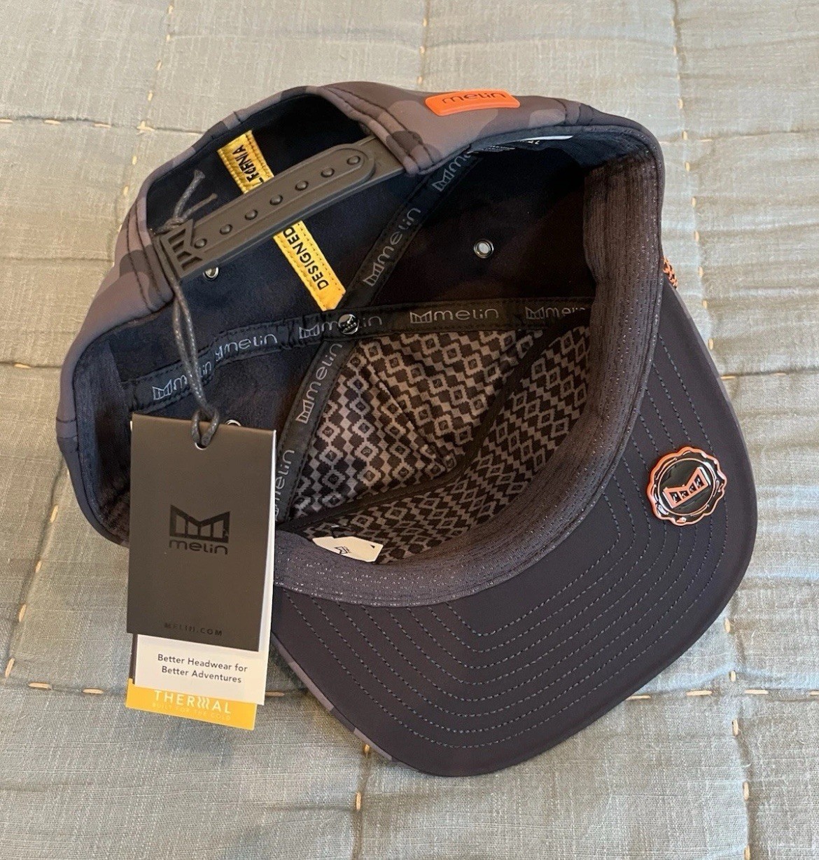 Melin Coronado Brick Infinite Thermal Hat-Black Camo/Orange Classic (58CM)