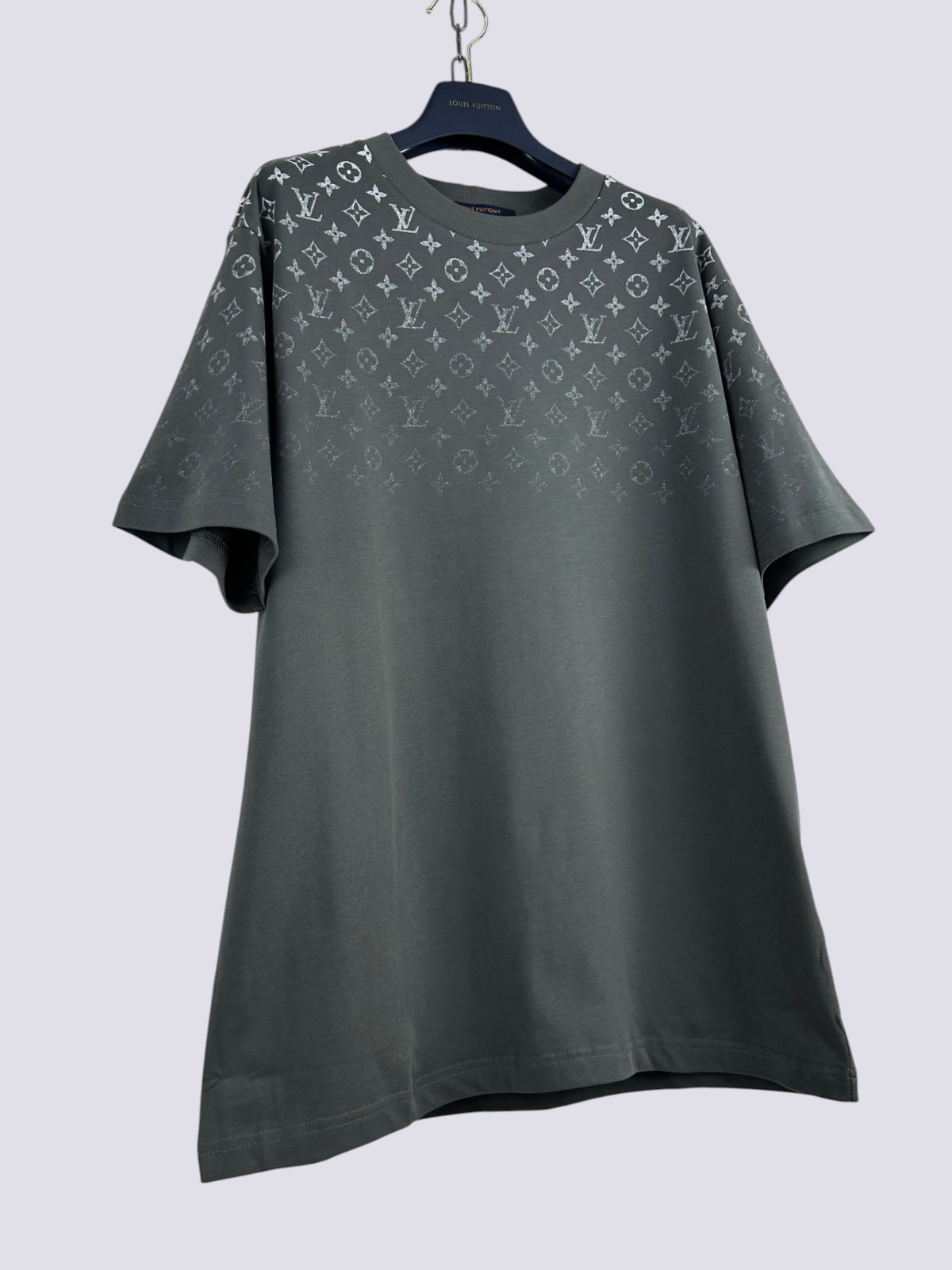 Louis Vuitton LV Monogram Gradient Cotton Crewneck T-Shirt Volcanic Ash Size M