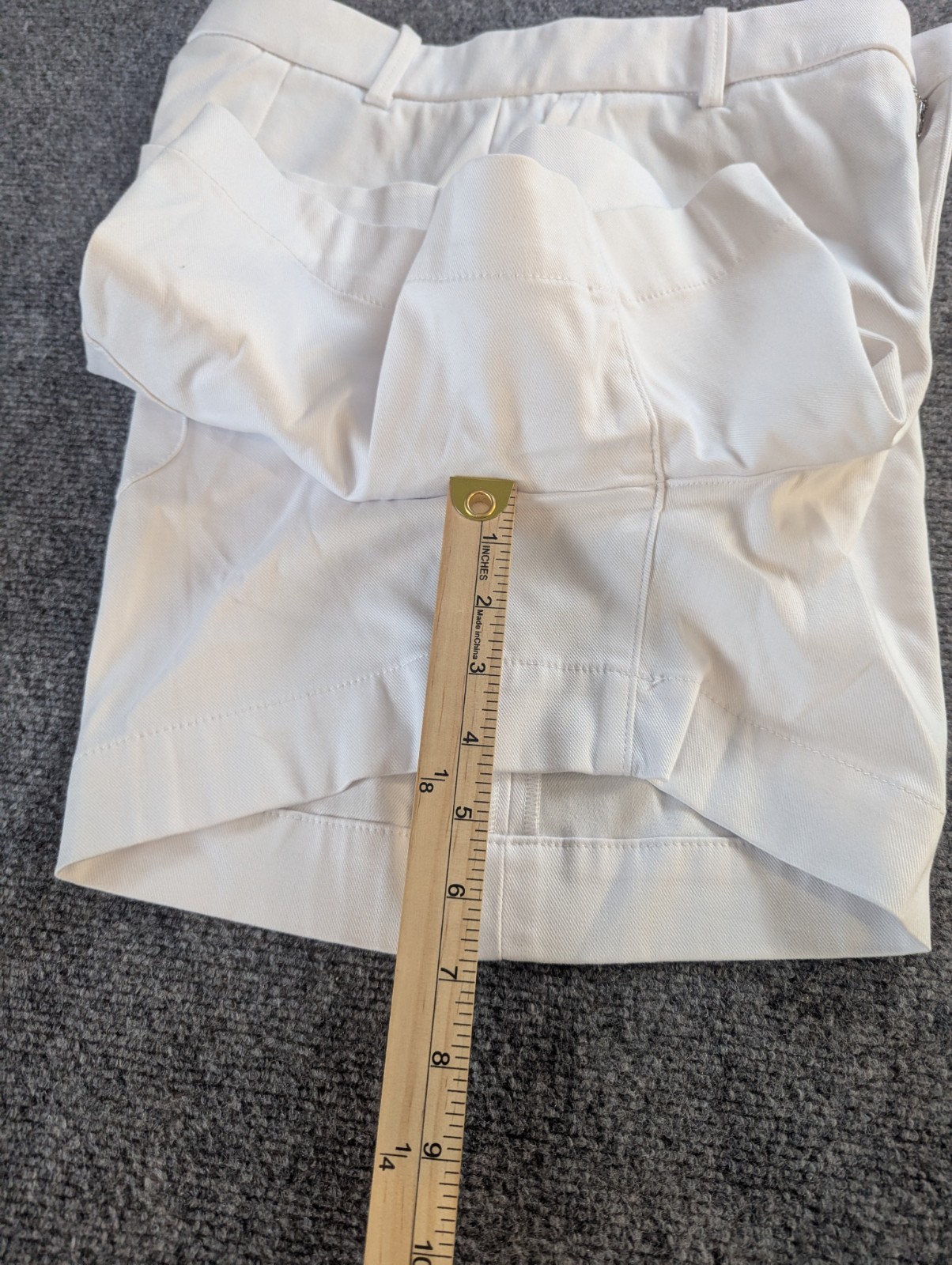 Spanx Shorts Women’s S Stretch Twill White High Rise Shaping Pull On Pocket