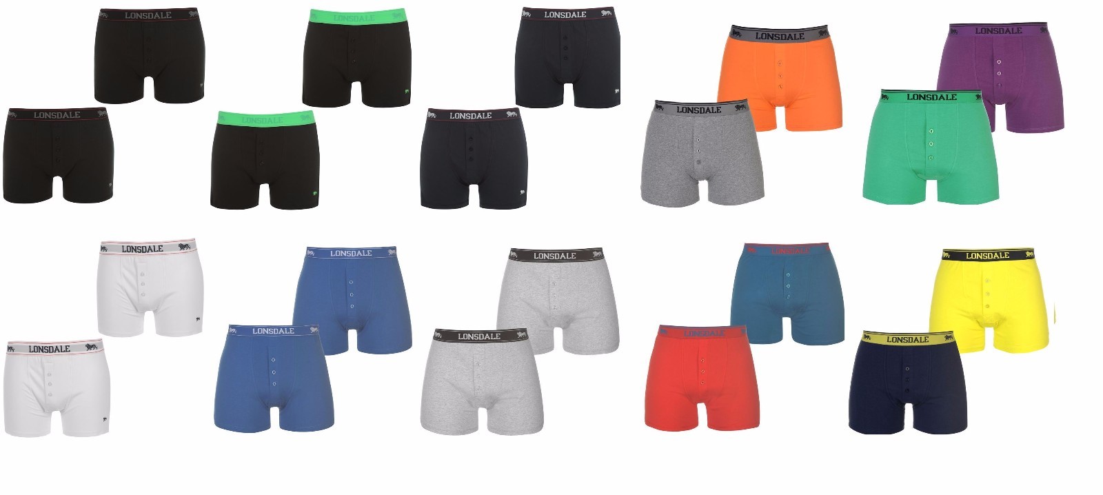 4 Pairs Lonsdale London Boxer Short Boxers Pants Trunks XS S M L XL XXL 3XL 4XL