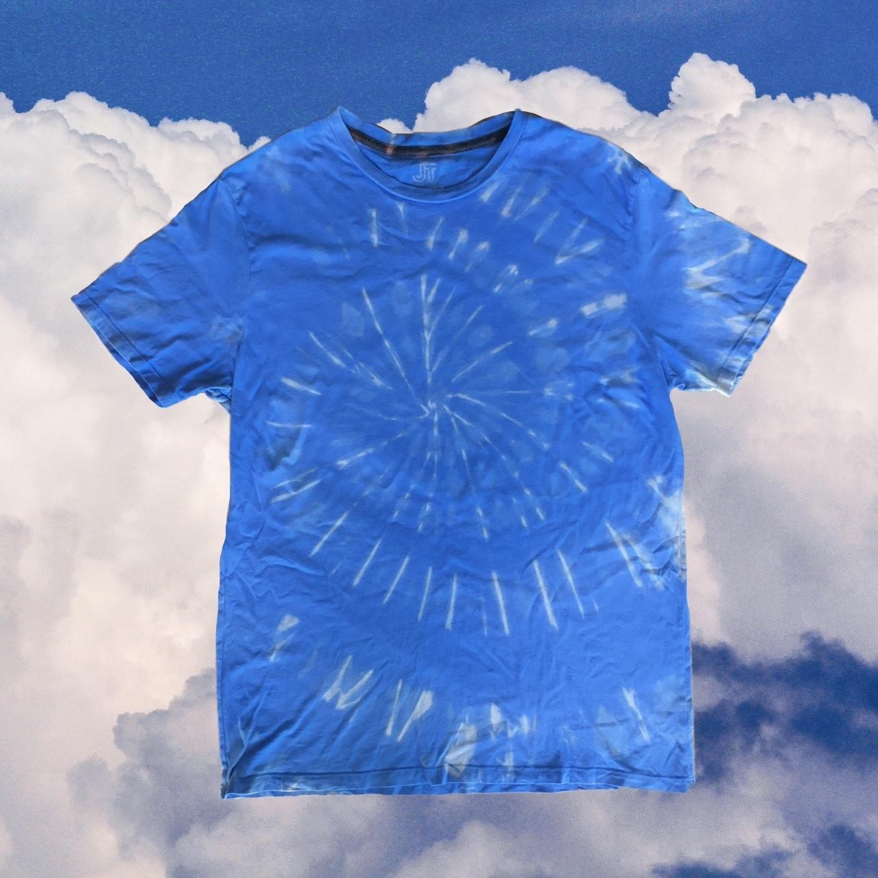 Hand-Dyed Dodger Blue Tie-Dye XXL T-Shirt