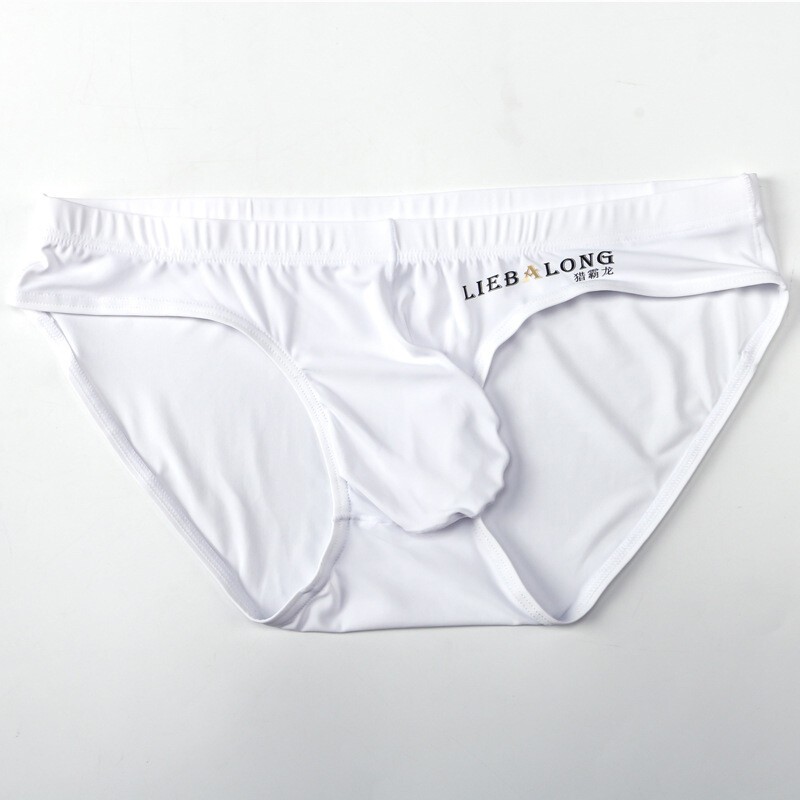 Mens Ice Silk Briefs Sexy Low Waist Bikini Panties Pouch Breathable Underwear US