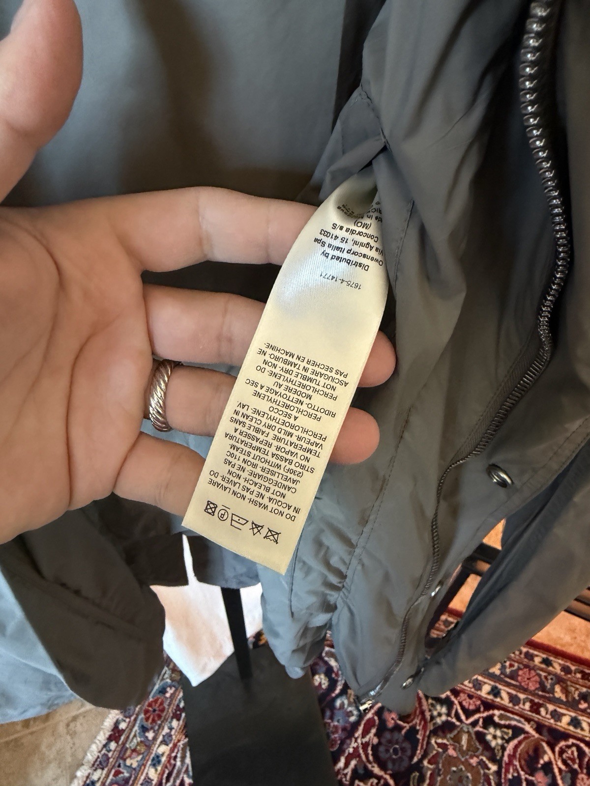Rick Owens DRKSHDW SS18 Fishtail Parka in Stone SIZE S