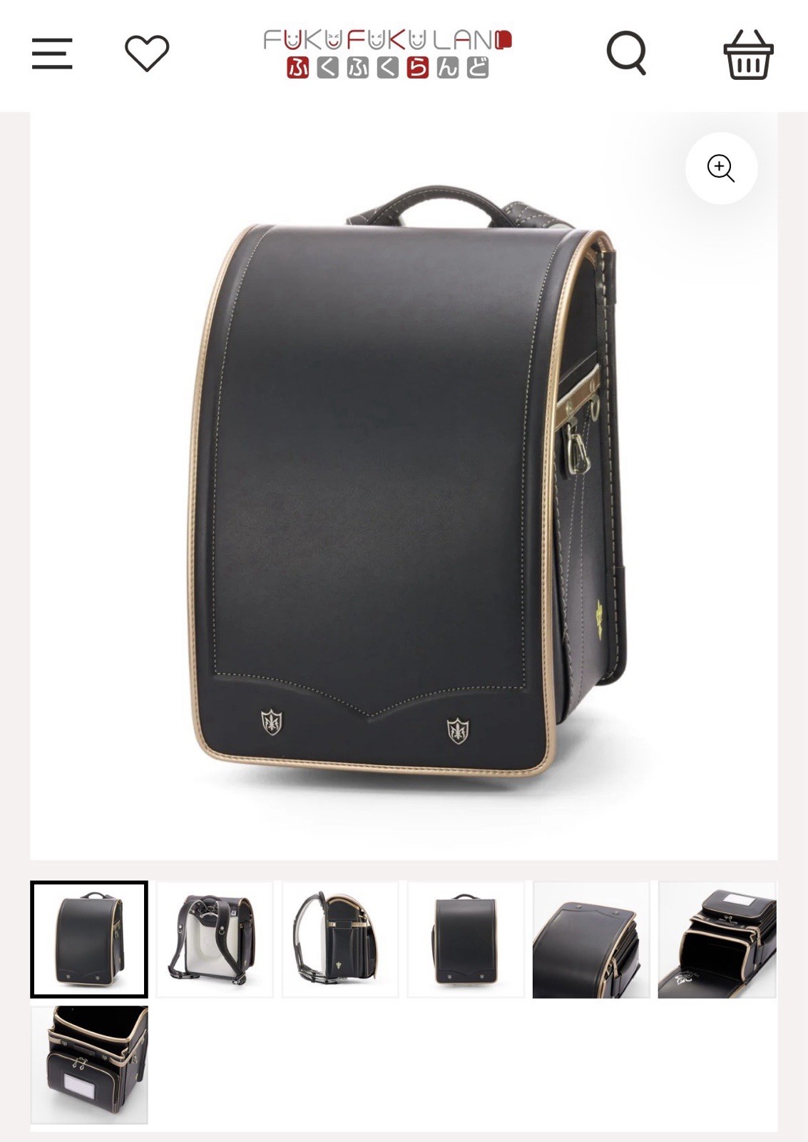 Randoseru Manyu Kaban Leather Black&Gold : School Bag Japan Adult or Kids