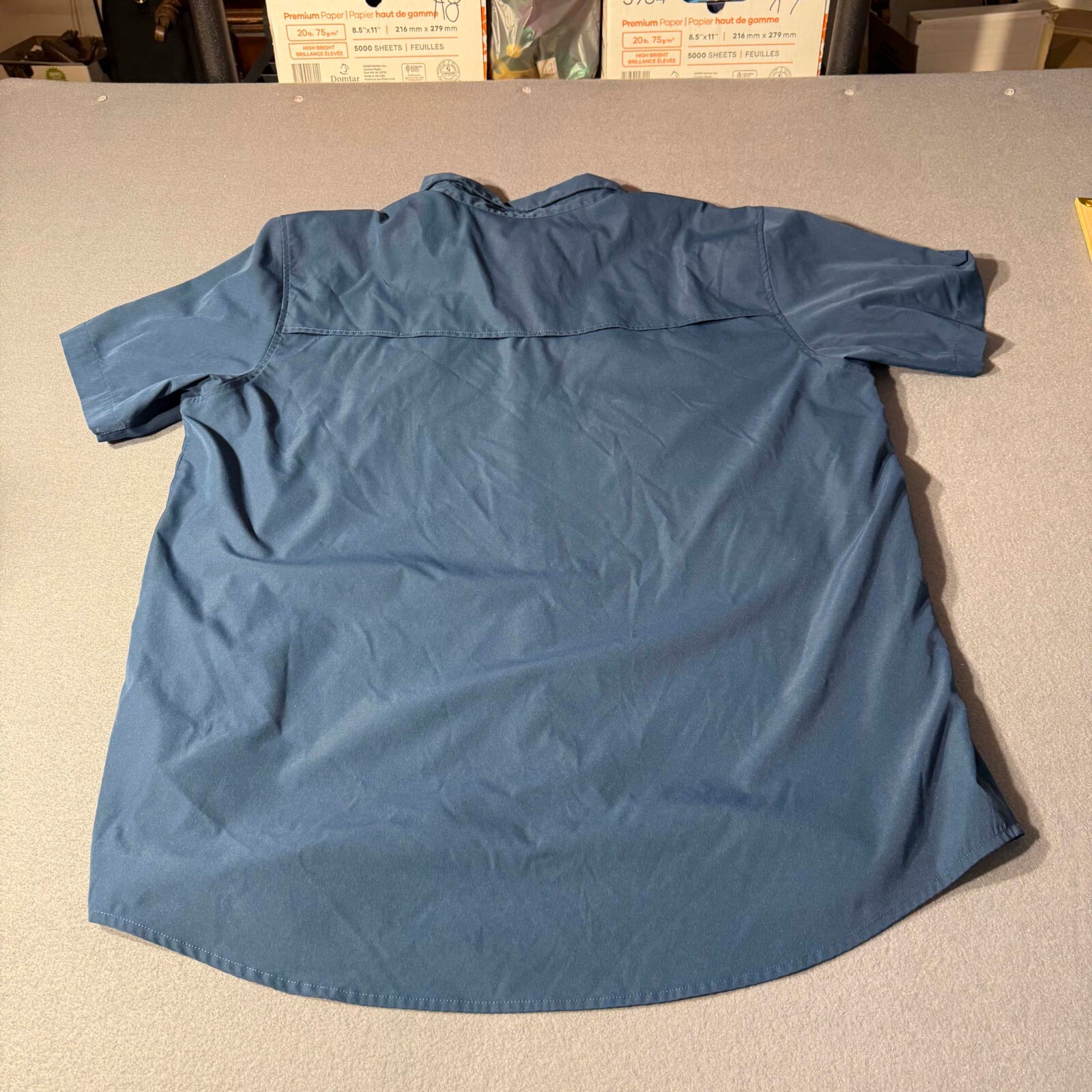 Academy Sports Shirt “The Right Stuff” Vintage Logo Fishing Camping 2XL Blue