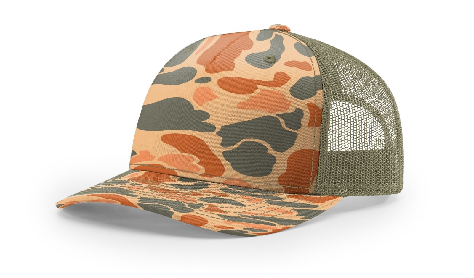 Richardson 5 Panel Trucker Cap 112FP Classic Style with Adjustable Duck Camo