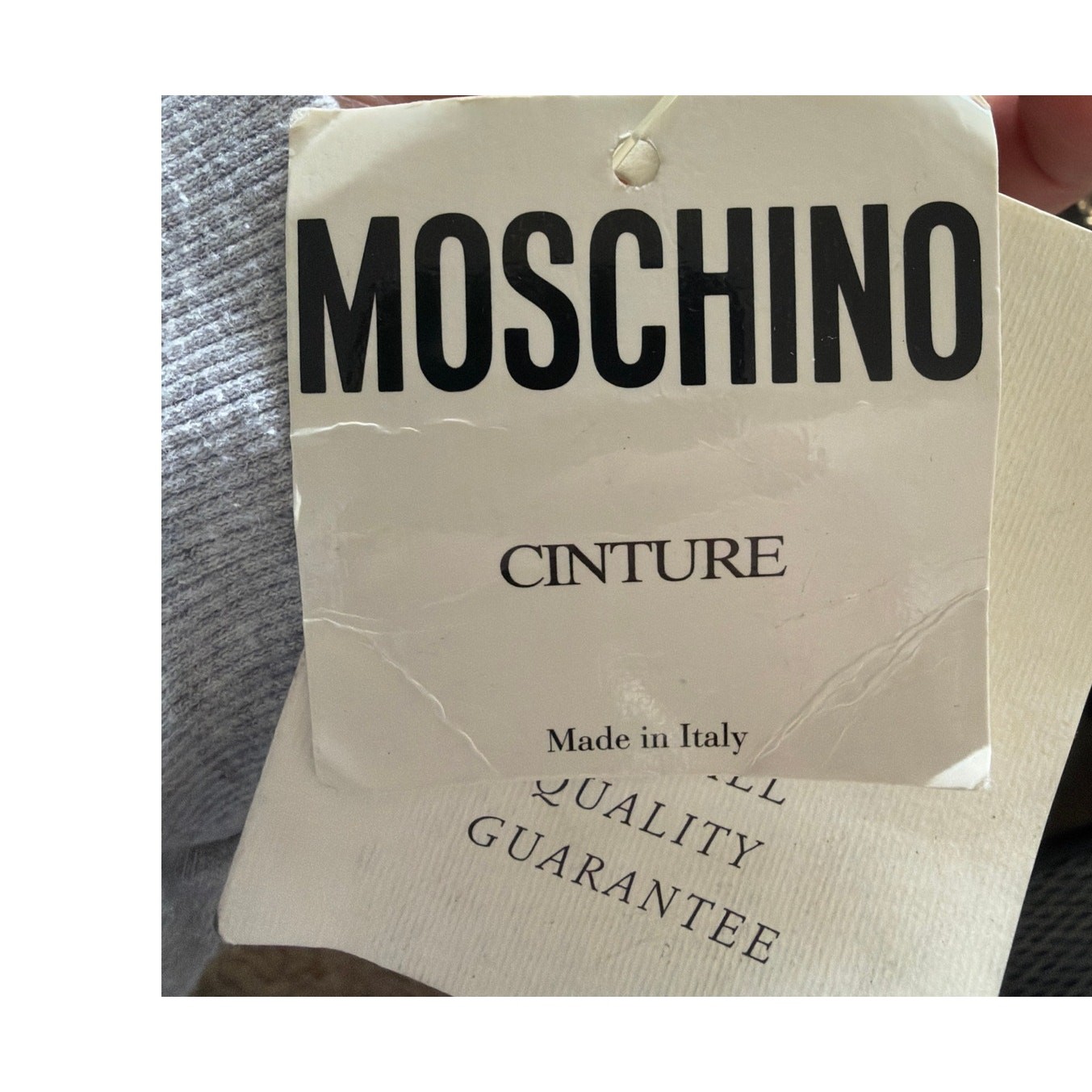 moschino redwall leather belt italy gold tone cows hearts Size 44 US Large New