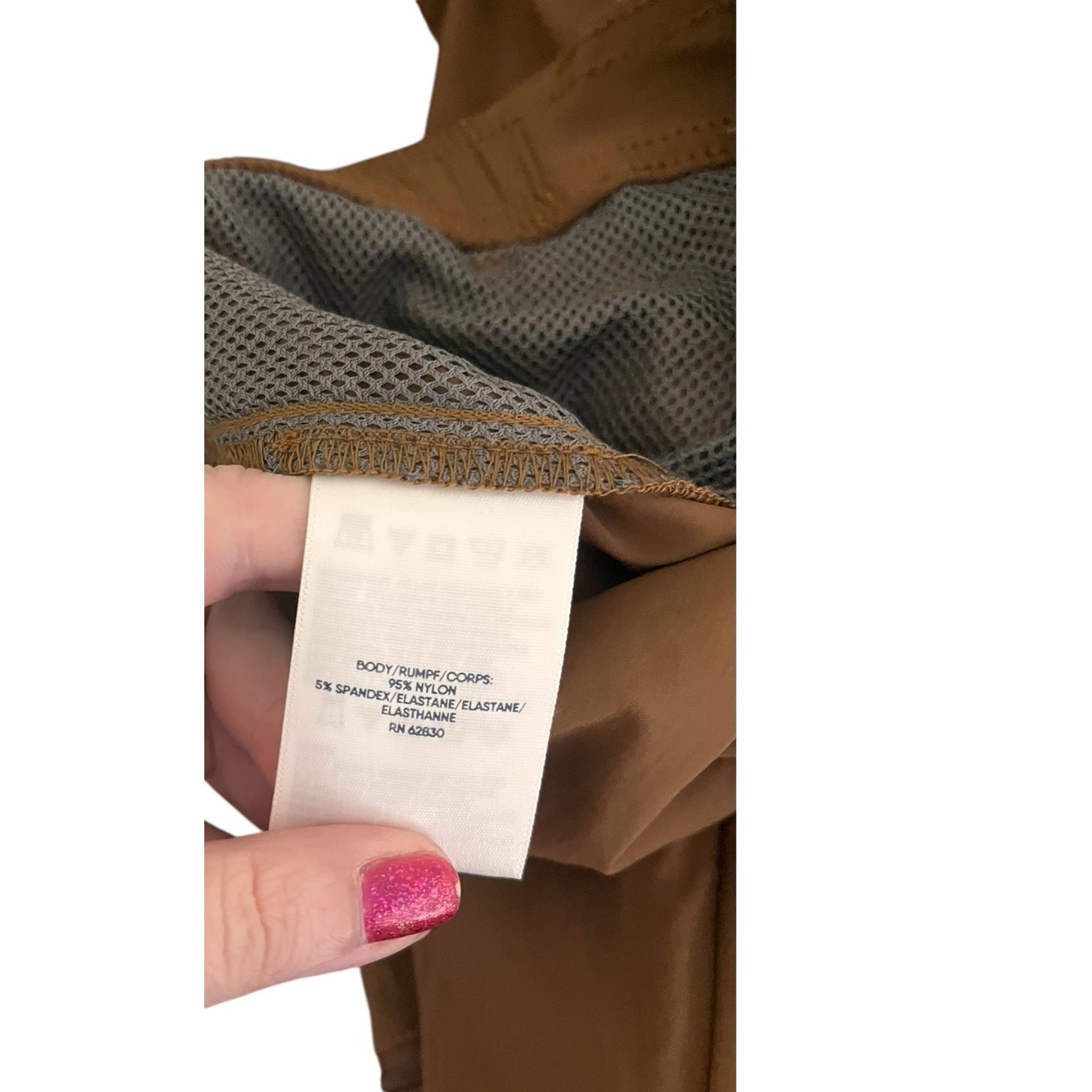 Lands End Mens Brown Nylon Blend Cargo Pants Size 38 Camping Outdoor Gorpcore
