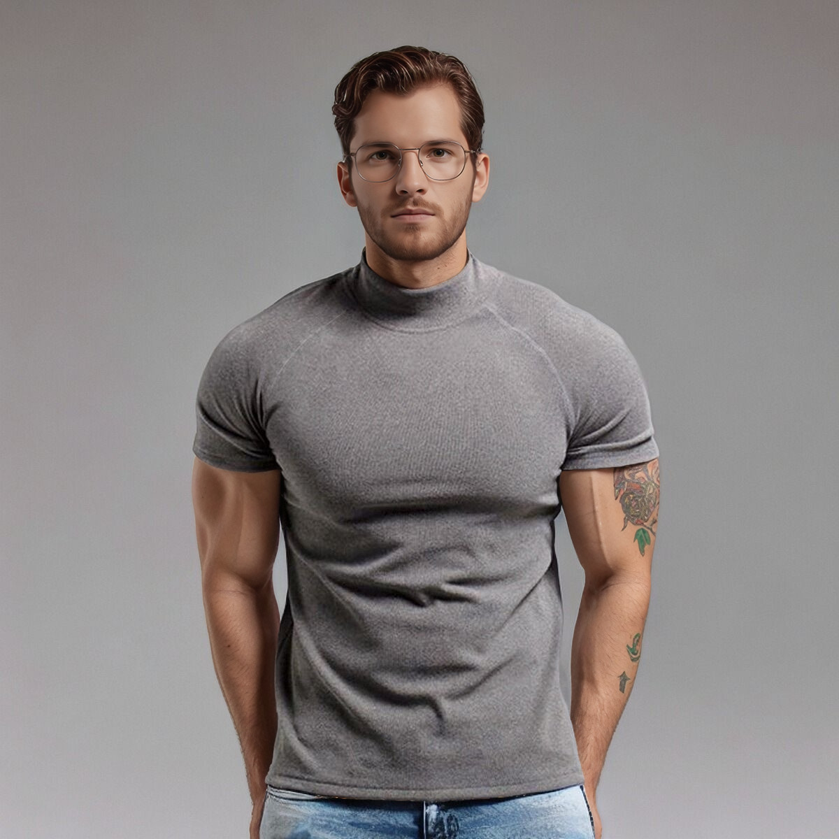 Gym Men’s Muscle Slim Fit T Shirt Streetwear Solid Colors