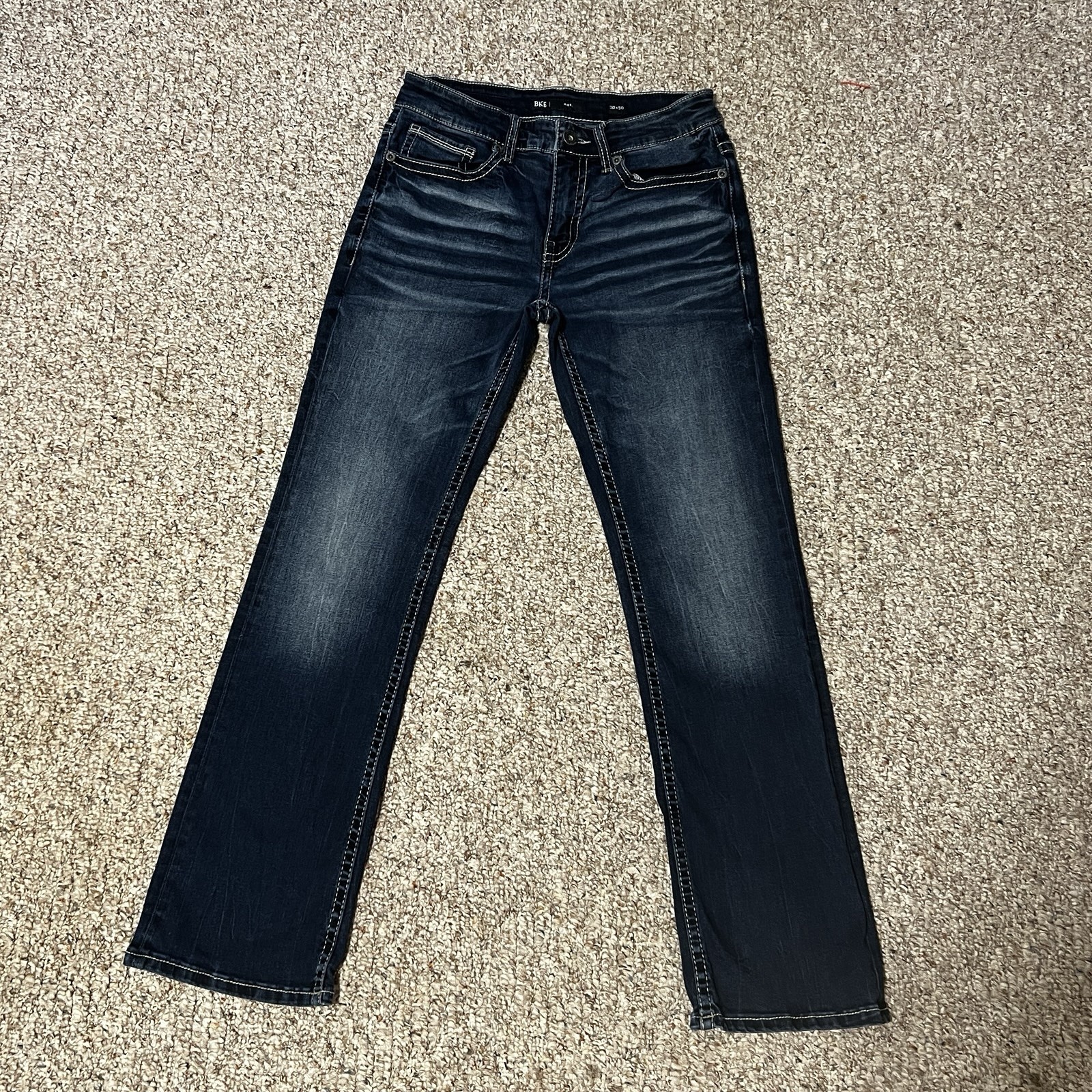 BKE AIDEN Boot Stretch Jeans Men’s 30×30 Performance Slim Dark Wash