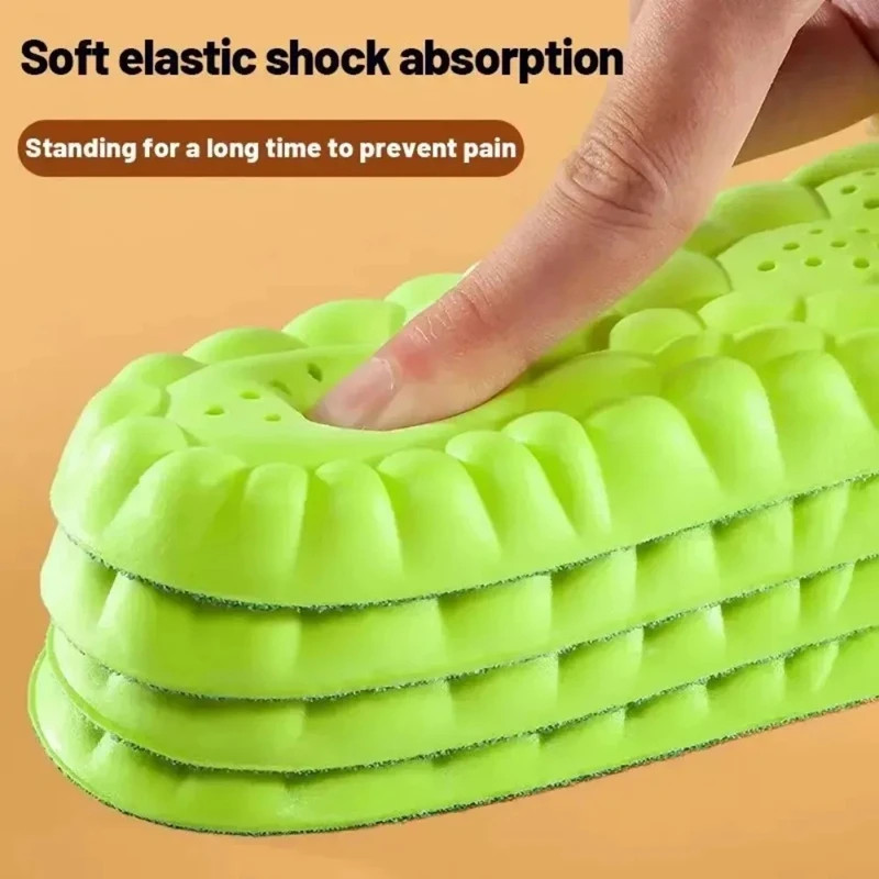 4D Sport Insole Super Soft Shoes Sole Pads for Feet Shock Absorption Baskets Sho