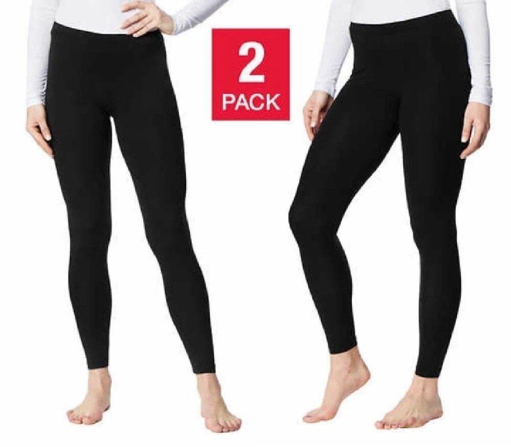 NWT 32 Degrees Women’s M 2-Pack Base Layer Pants Black B0732