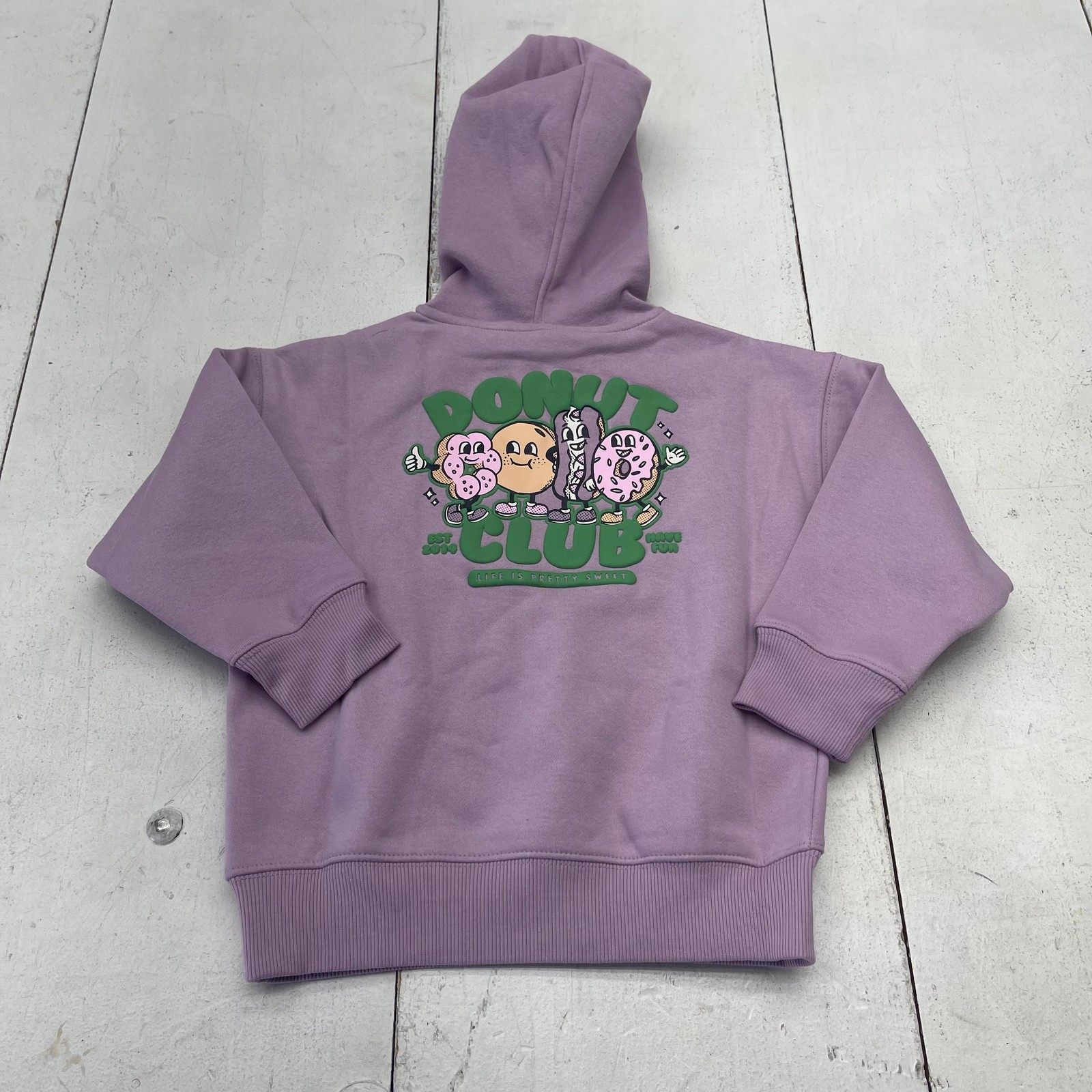 Cotton On Kids Hoodie Sweatshirt Youth 3 Purple Donut Club Life Is Pretty Sweet