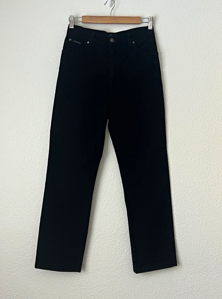 Vintage Valentino Jeans Womens Black High Rise Straight Leg Denim Italy Size 30