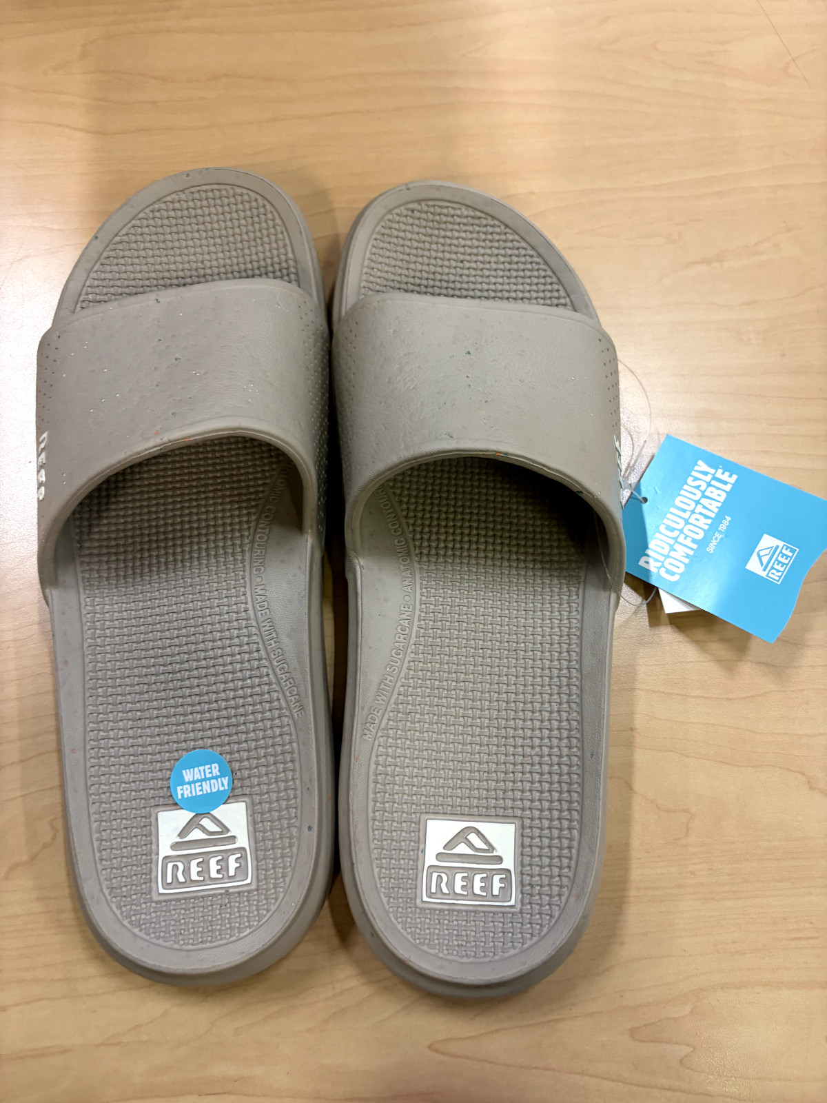 Reef Oasis Sandals Men’s Regrind Tan Slip On Comfort Slides Sizes 9, 10, 11, 12