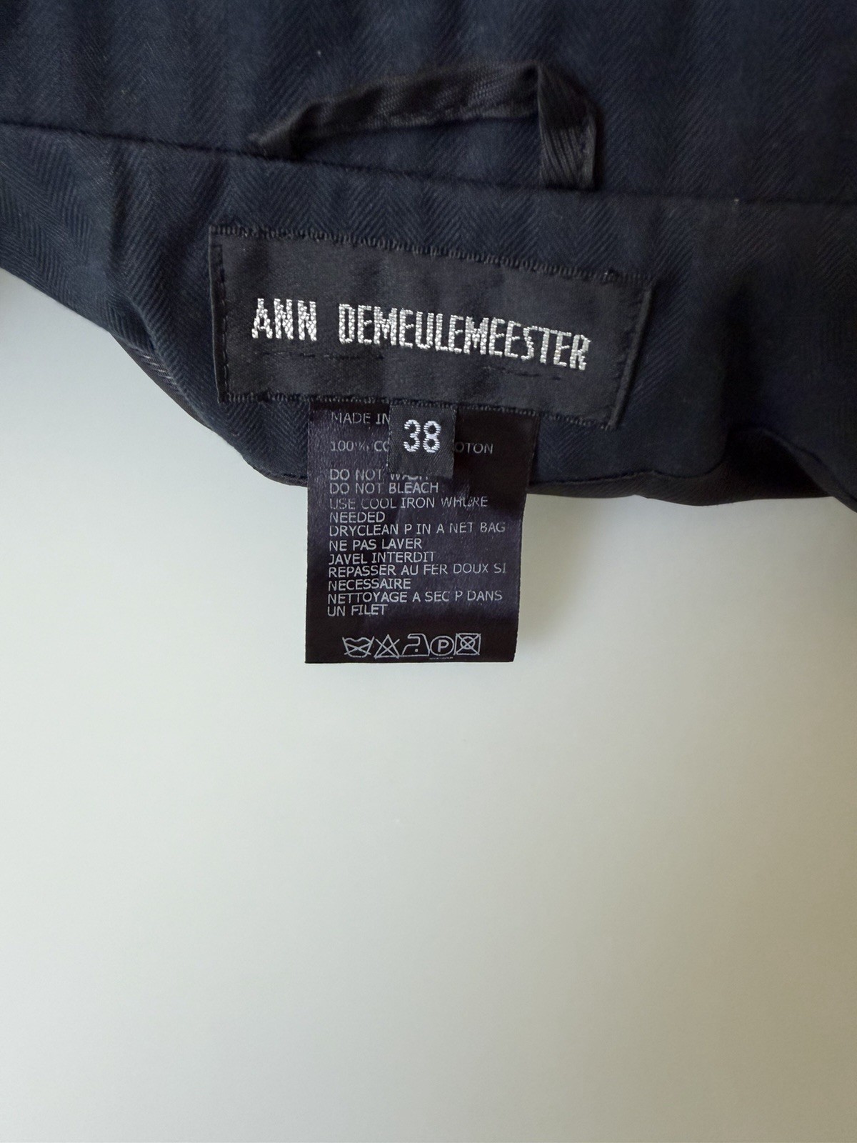 Ann Demeulemeester Asymmetrical Blazer (Size 38) Contrast Lined Striped Jacket