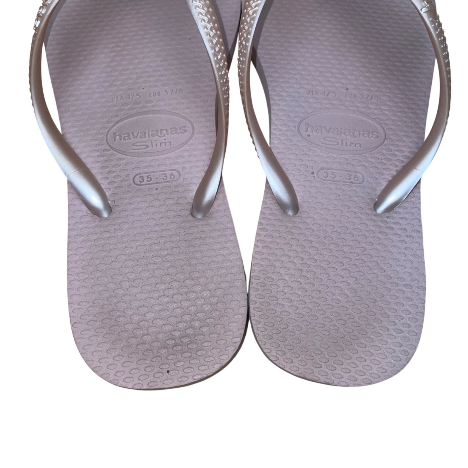Havaianas Women’s Light Pink Foam Slim Flip-Flops Summer Sandals Size 4/5