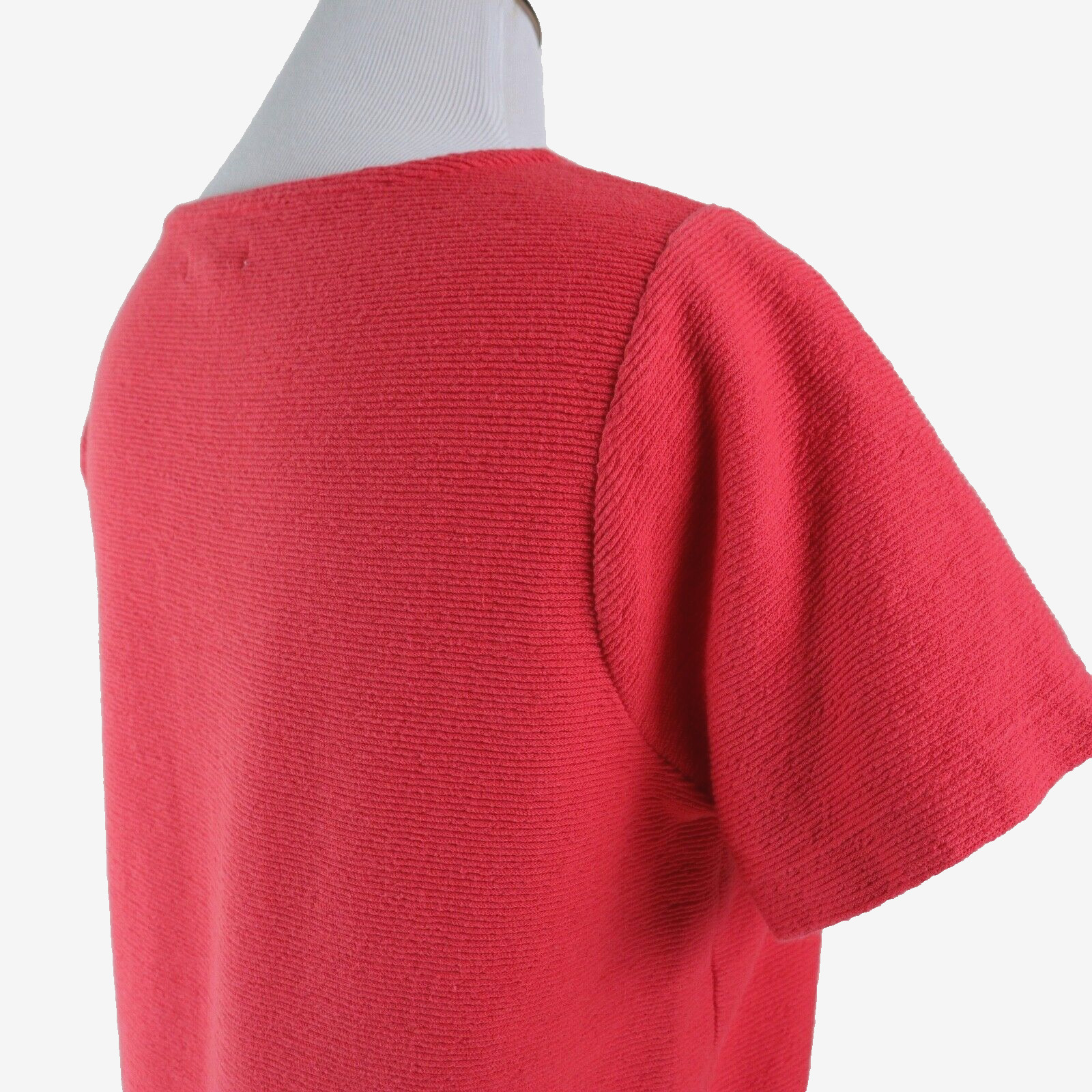Madewell Size L Ottoman Jacquard Ruched-Front Top Orange