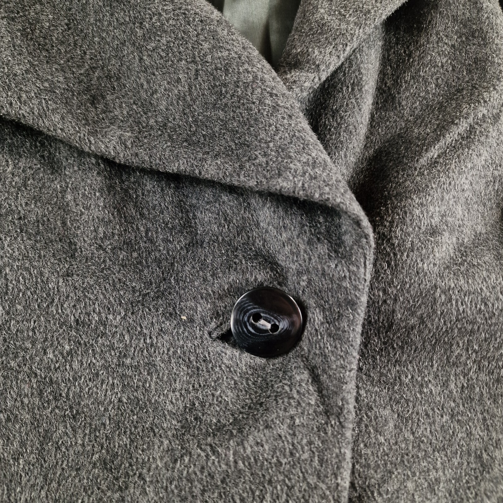 Mint Velvet Coat Womens 12 Grey Wool Jacket Warm Winter Long R17-13