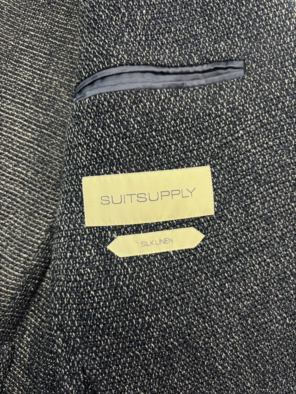 Suitsupply 48 38R Havana Navy Silk Linen Ferla Blazer Jacket Sport Suit Coat