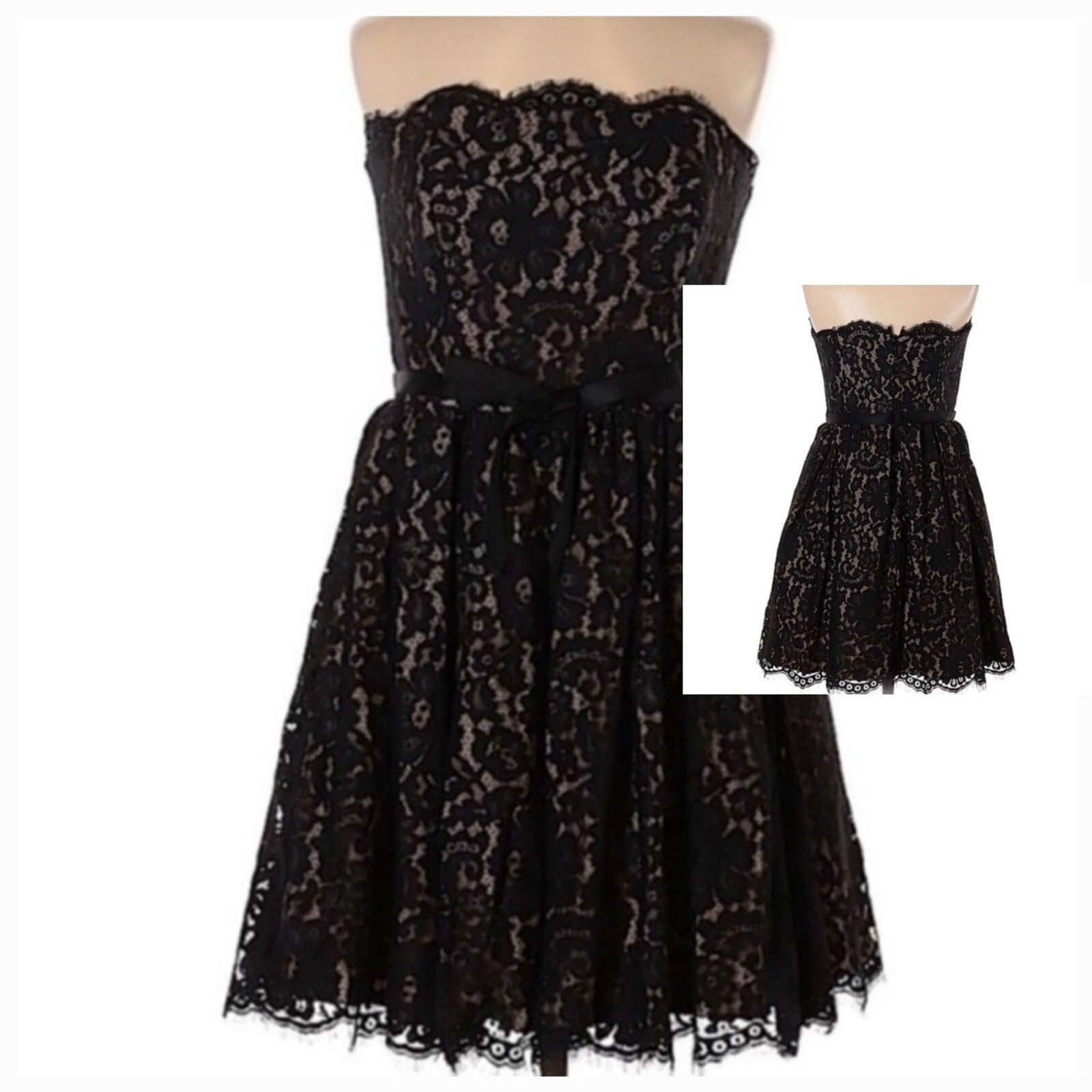 NEW Robert Rodriguez Women’s Dress Size 6 Black LBD Lace Cocktail Fit and Flare
