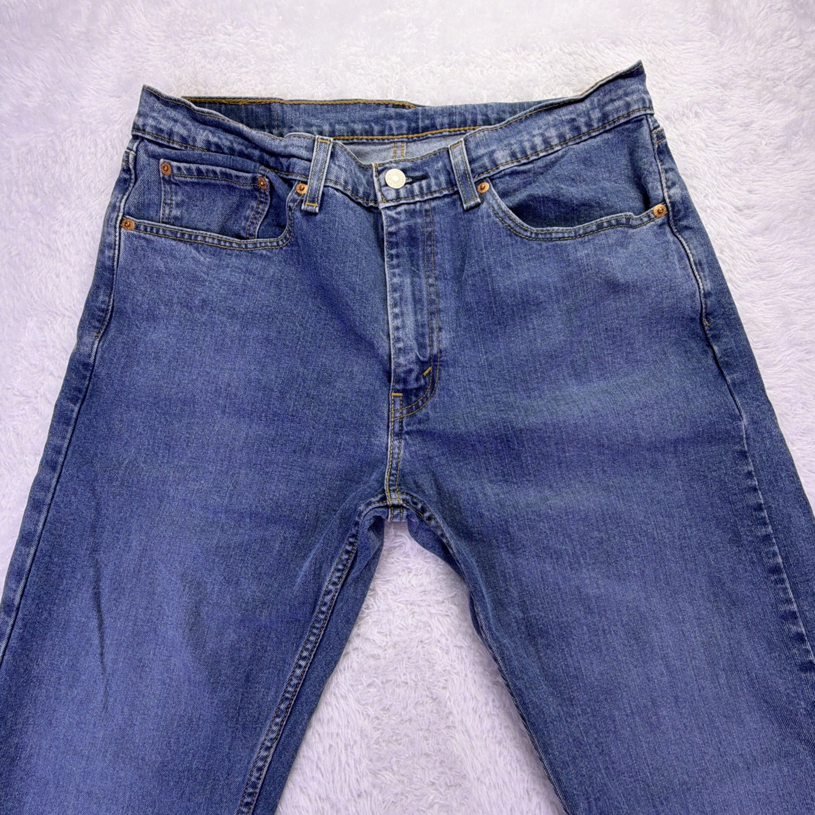 Levi’s 505 Regular Fit Straight Leg Jeans Men’s 34×29 (tag: 36×3) Med Wash Denim