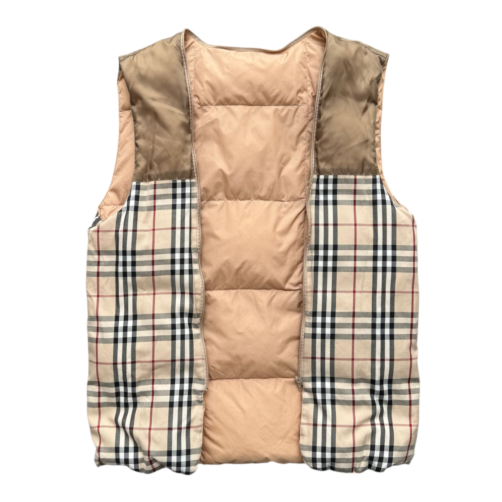 BURBERRY LONDON 3-Way Down Coat – Nova Check Liner – Beige – Size M