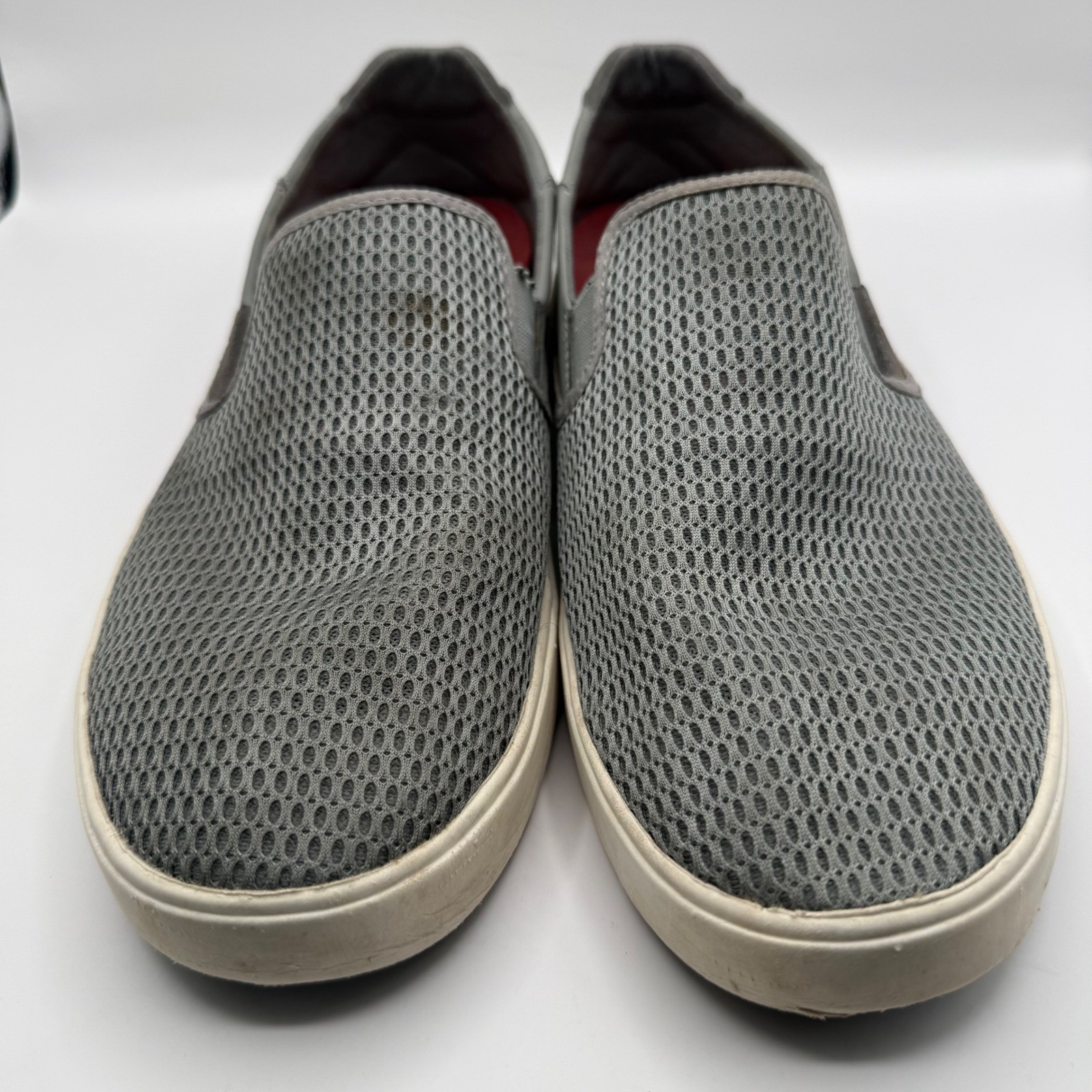 OluKai Nohea Mesh Slip On Sneakers Charcoal Grey Mens Casual Shoes 10188-4848