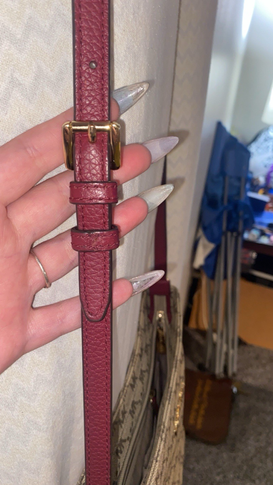 Michael Kors Jet-Set Crossbody Cream & Mulberry MEDIUM