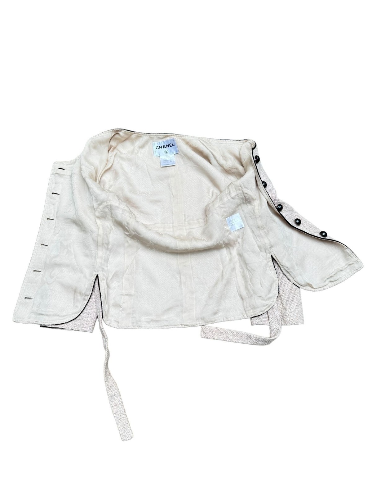 Chanel Spring 2012 Pale Pink Tweed Jacket Size 34 / XS