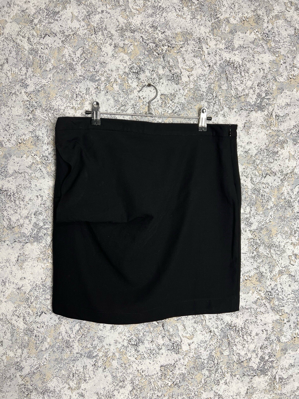 Ann Demeulemeester Skirt Black 100% Wool Slouchy Pockets Avant Garde Zip Size 42