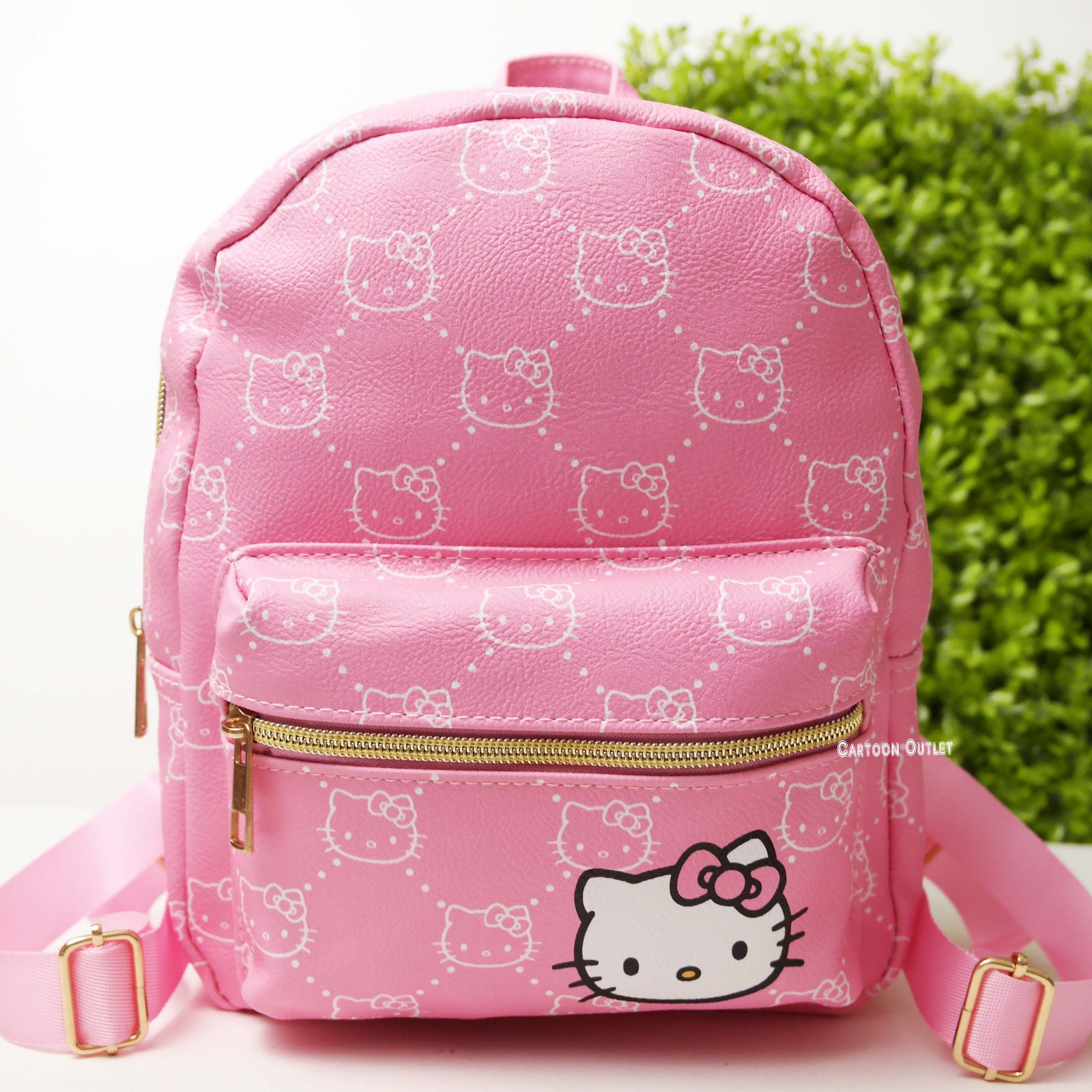 Hello Kitty Mini Backpack Purse 10″ Faux Leather Authentic Pink Trending