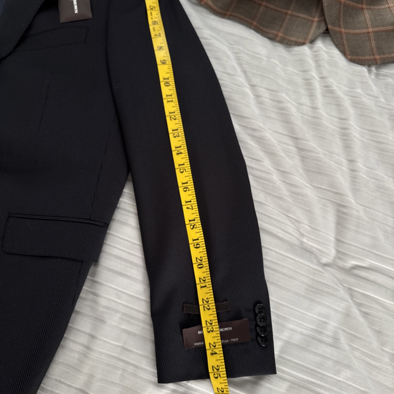 Black Brown 1826 Jack Slim Mens Blazer 40R navy blue striped NWT