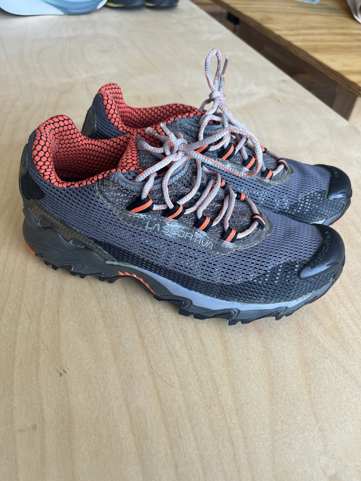 La Sportiva Wild Cat Mens 9 Gray Orange Trail Running Sneakers Hiking Outdoors