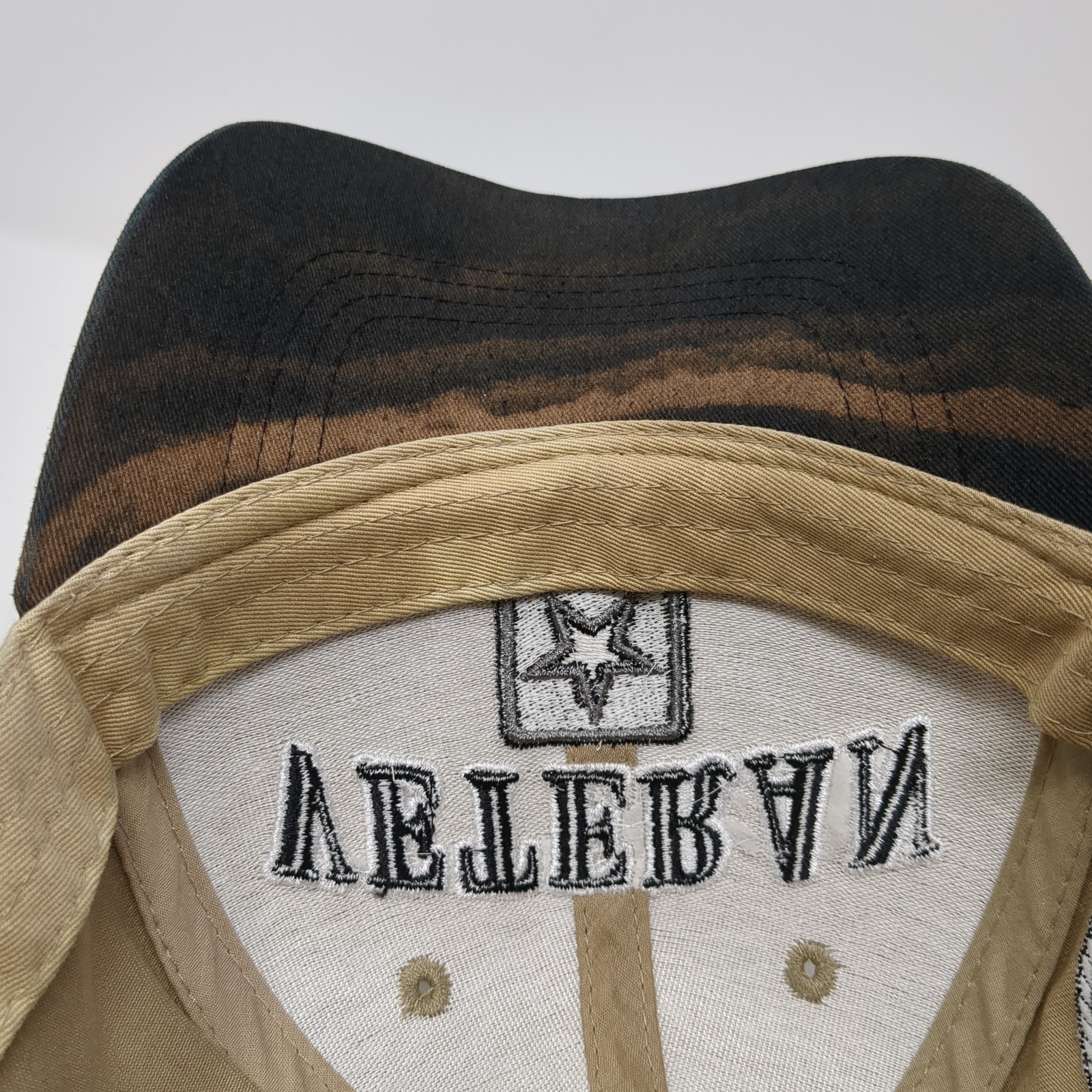 Veteran US Army Strapback Baseball Cap Brown One Size Adjustable JM Warriors