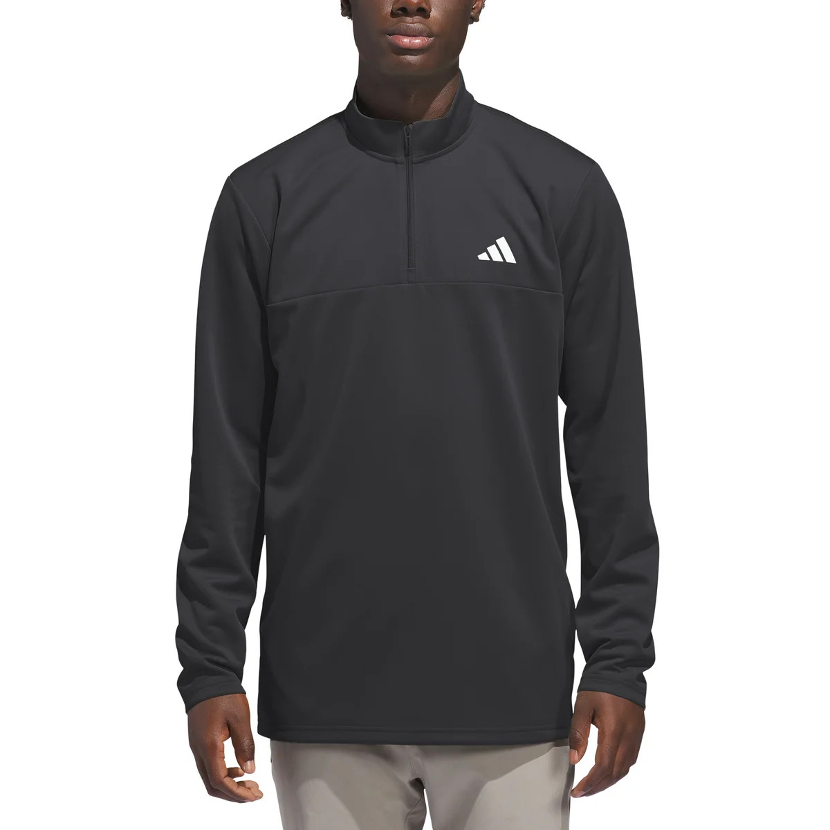 Adidas Men’s Quarter Zip Pullover Performance Stretch Zip Pockets New Sizes S-XX